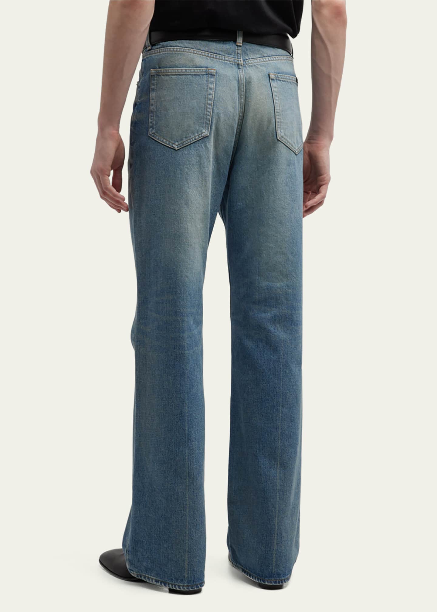 Serge 70s high-rise straight jeans in blue - Saint Laurent