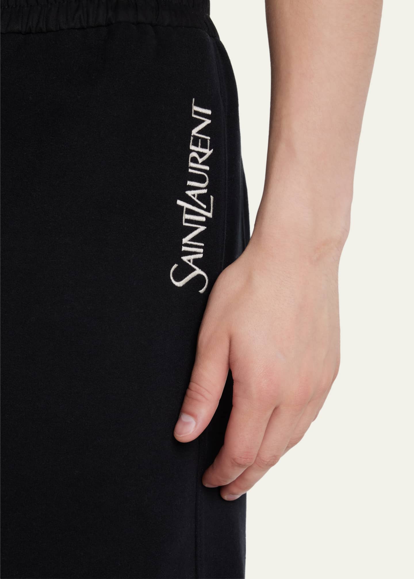 Saint Laurent Men's Logo Sweat Shorts Image 5 of 5