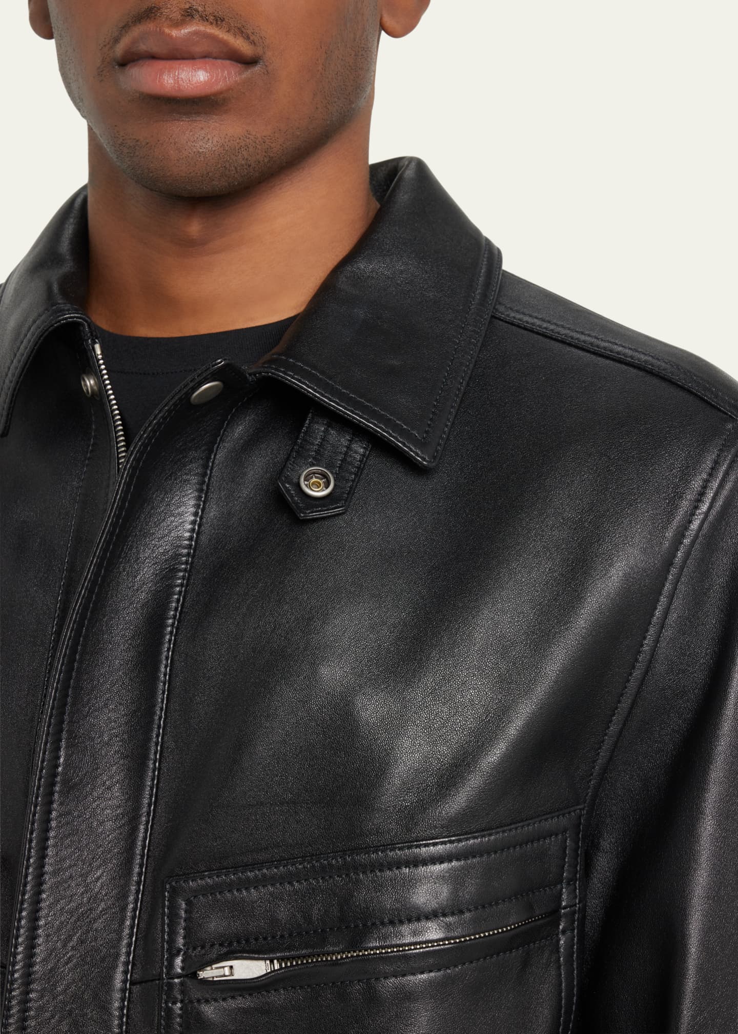 Saint laurent jacket leather discount