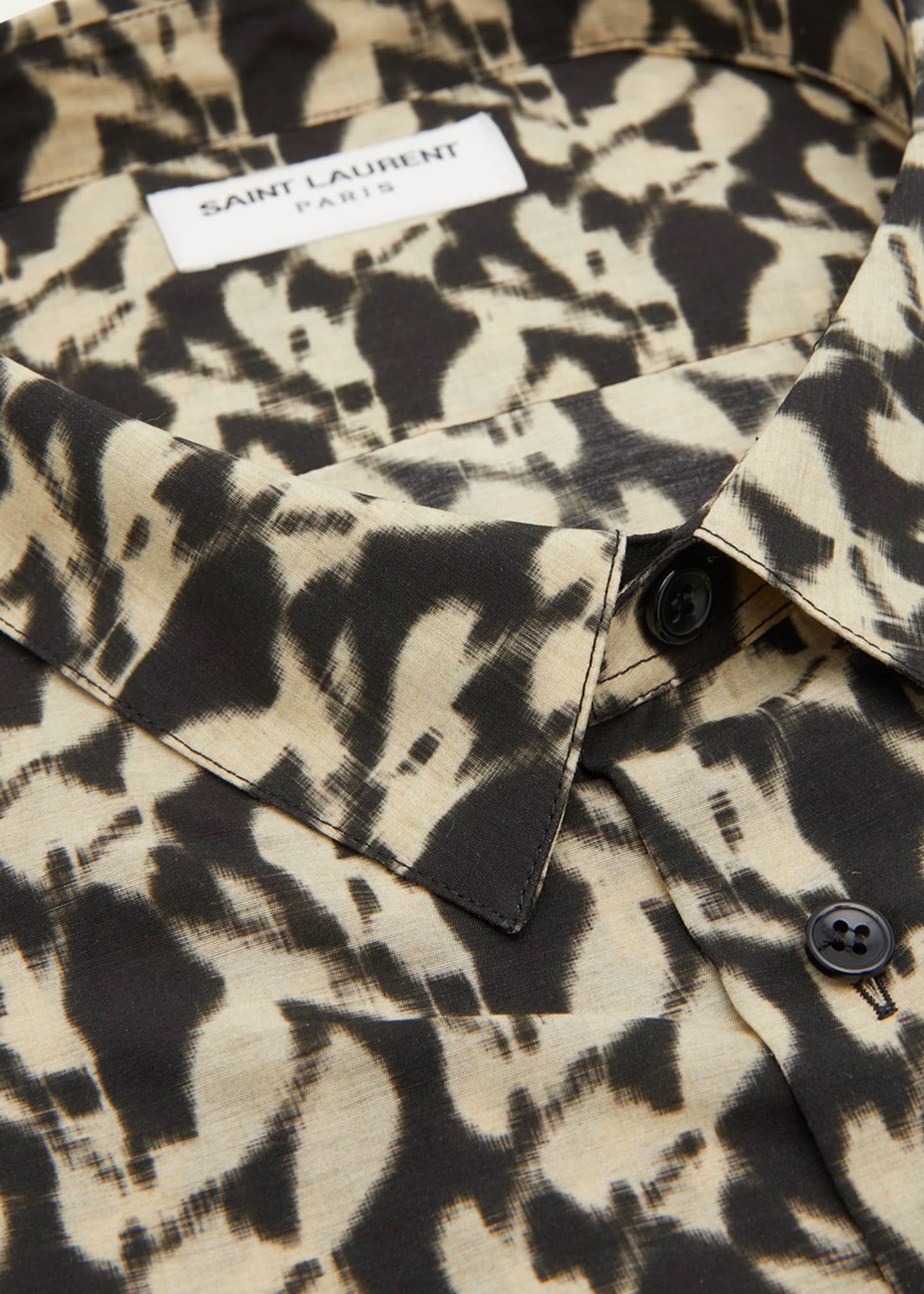 Saint Laurent Men's Graphic Short-Sleeve Dress Shirt Image 2 of 2