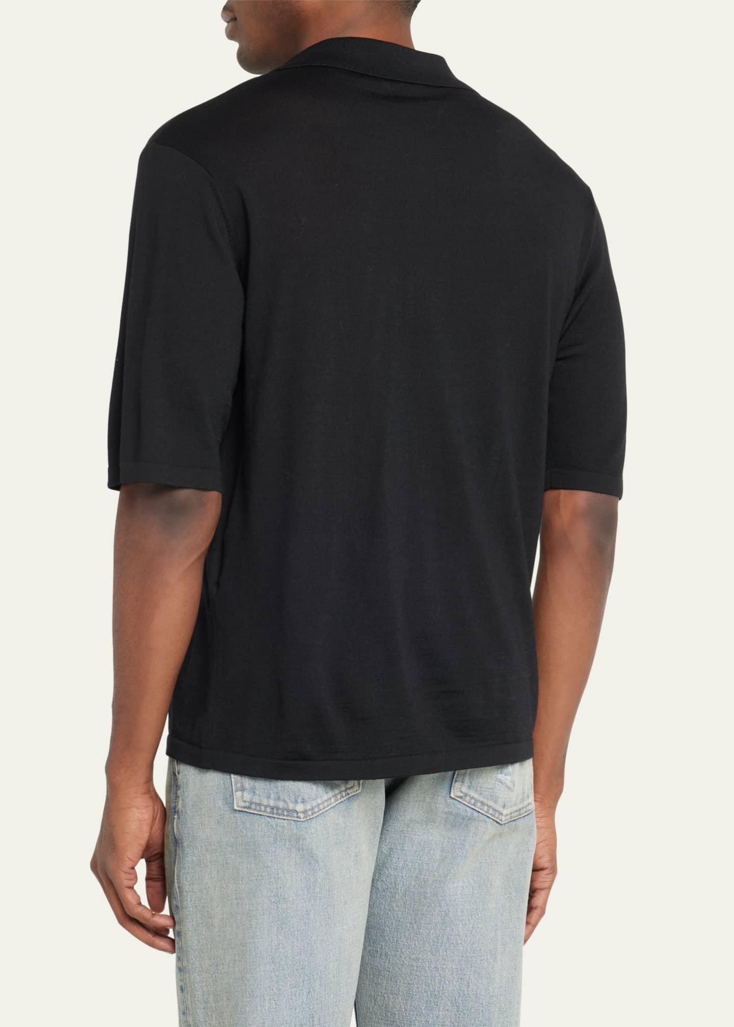 Saint Laurent Polo
 Saint Laurent Men s Knit Polo Shirt with Open Collar Bergdorf Goodman