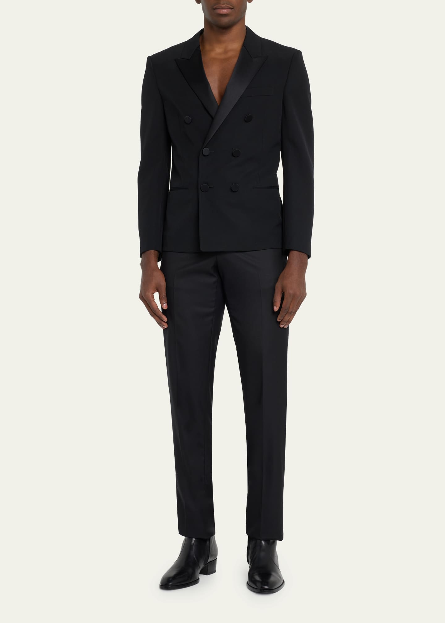 Saint Laurent Men s Double Breasted Wool Tuxedo Jacket Bergdorf