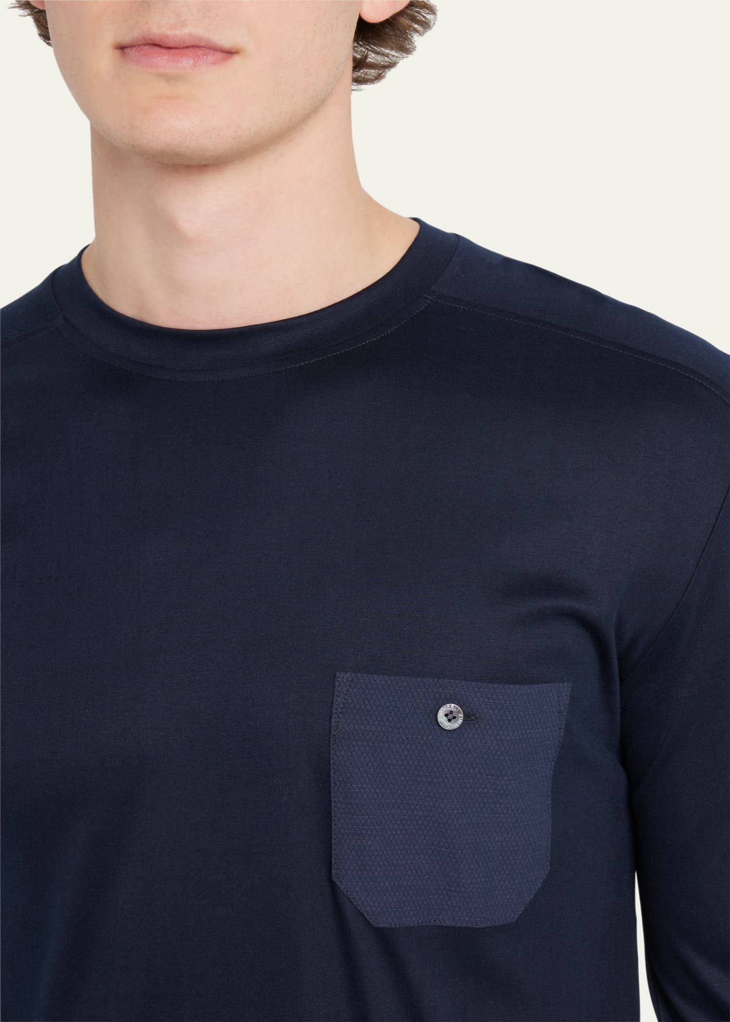 Zimmerli Men's T-Shirt with Chest Pocket Image 5 of 5