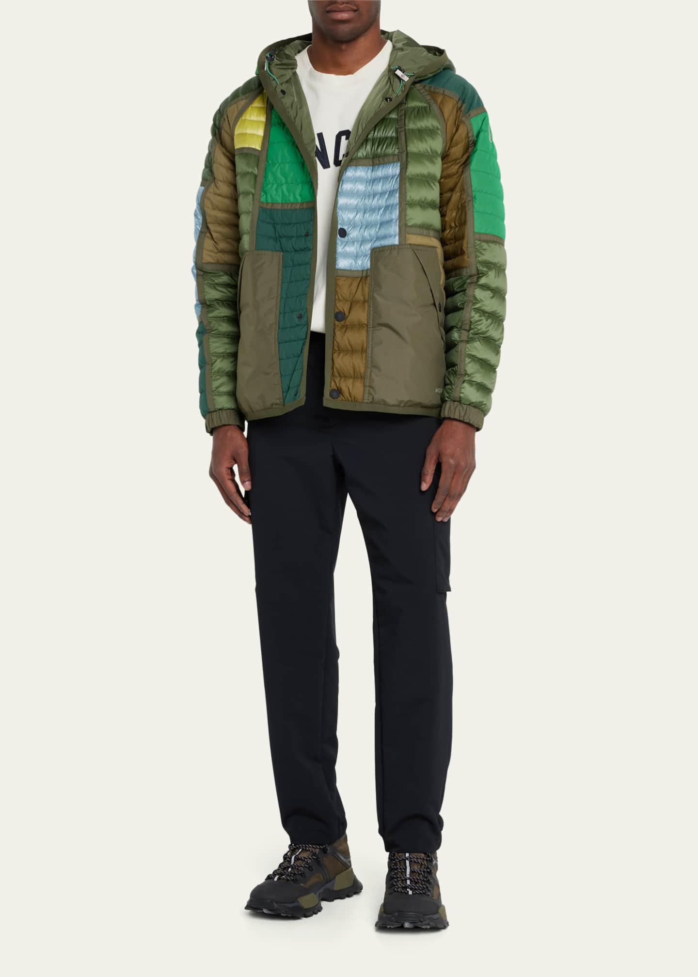 Moncler Grenoble Men's Raron Channeled Patchwork Jacket Bergdorf Goodman