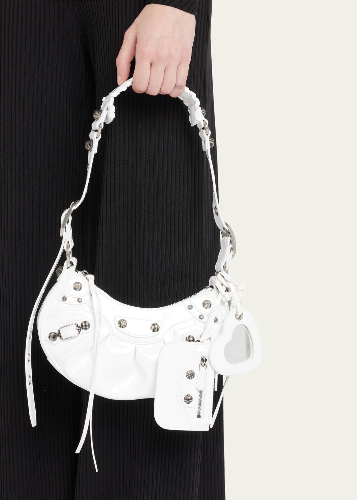 Faux leather shoulder bag sales