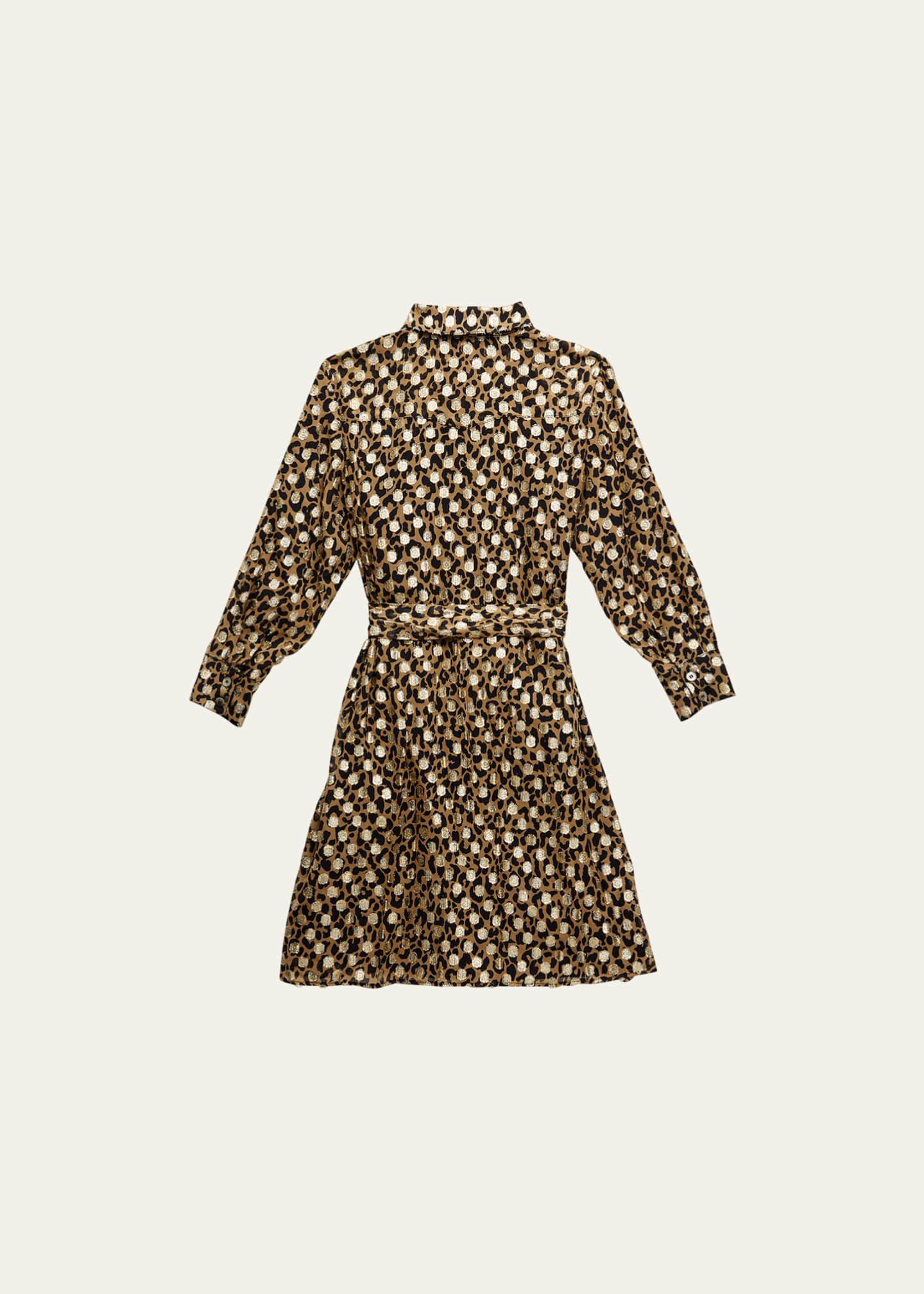 Golden Goose Girl s Metallic Leopard Print Dress Size 4 10 Bergdorf Goodman
