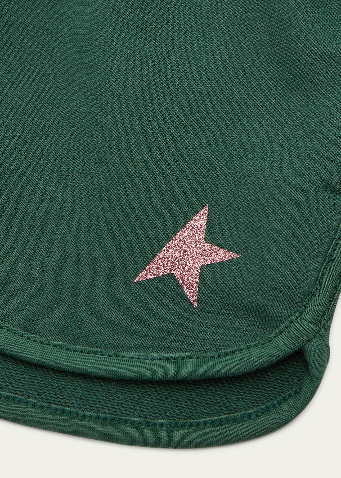 Golden Goose Girl's Glitter Star Fleece Shorts, Size 4-10 Image 3 of 3