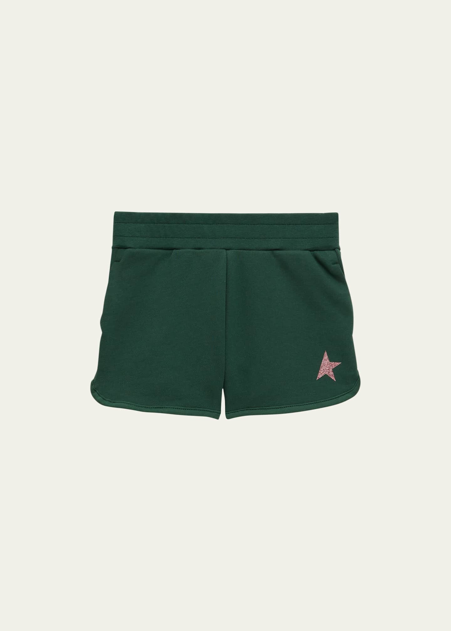 Golden Goose Girl's Glitter Star Fleece Shorts, Size 4-10 Image 1 of 3