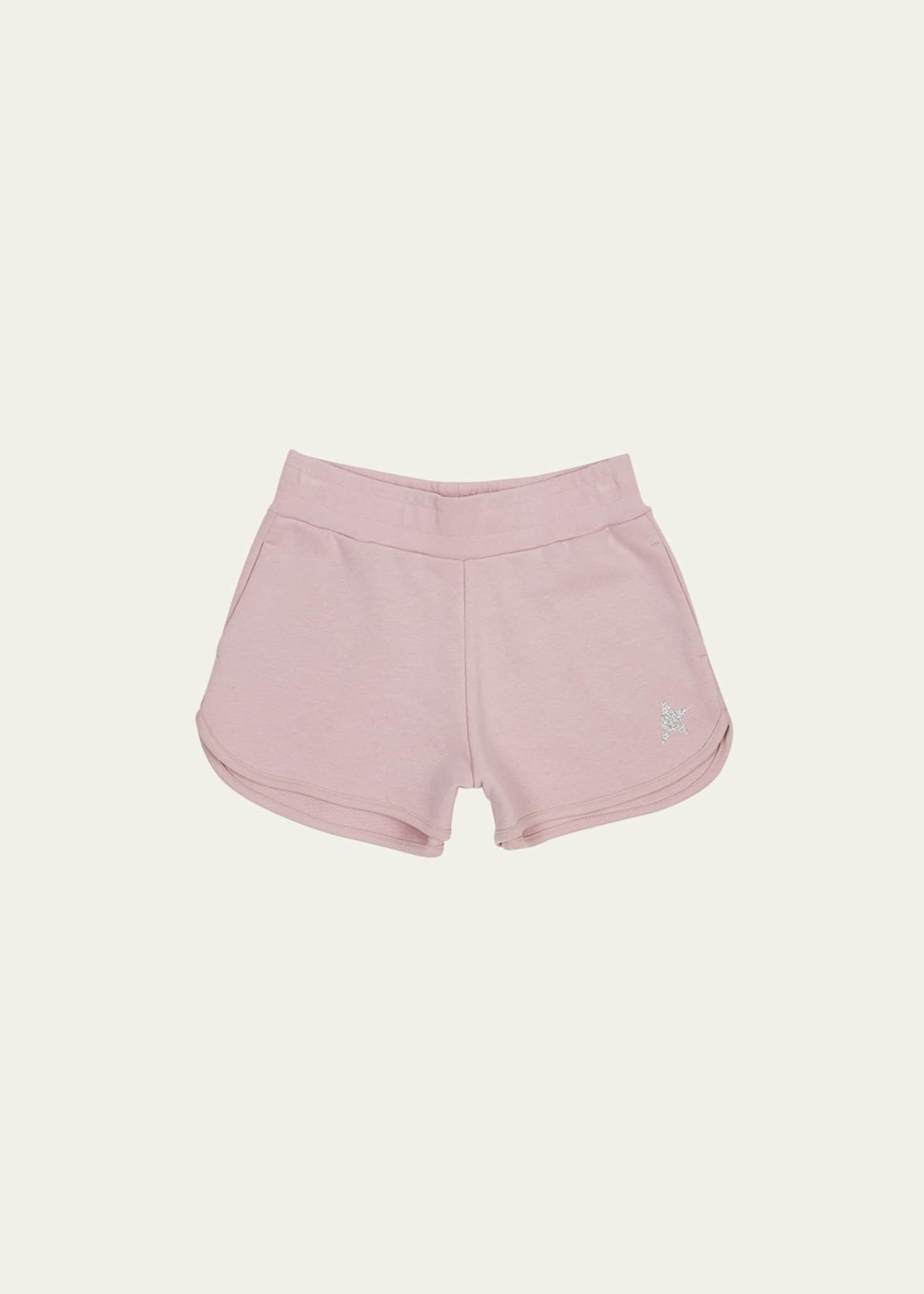 Golden Goose Girl's Glitter Star Fleece Shorts, Size 4-10 Image 1 of 3