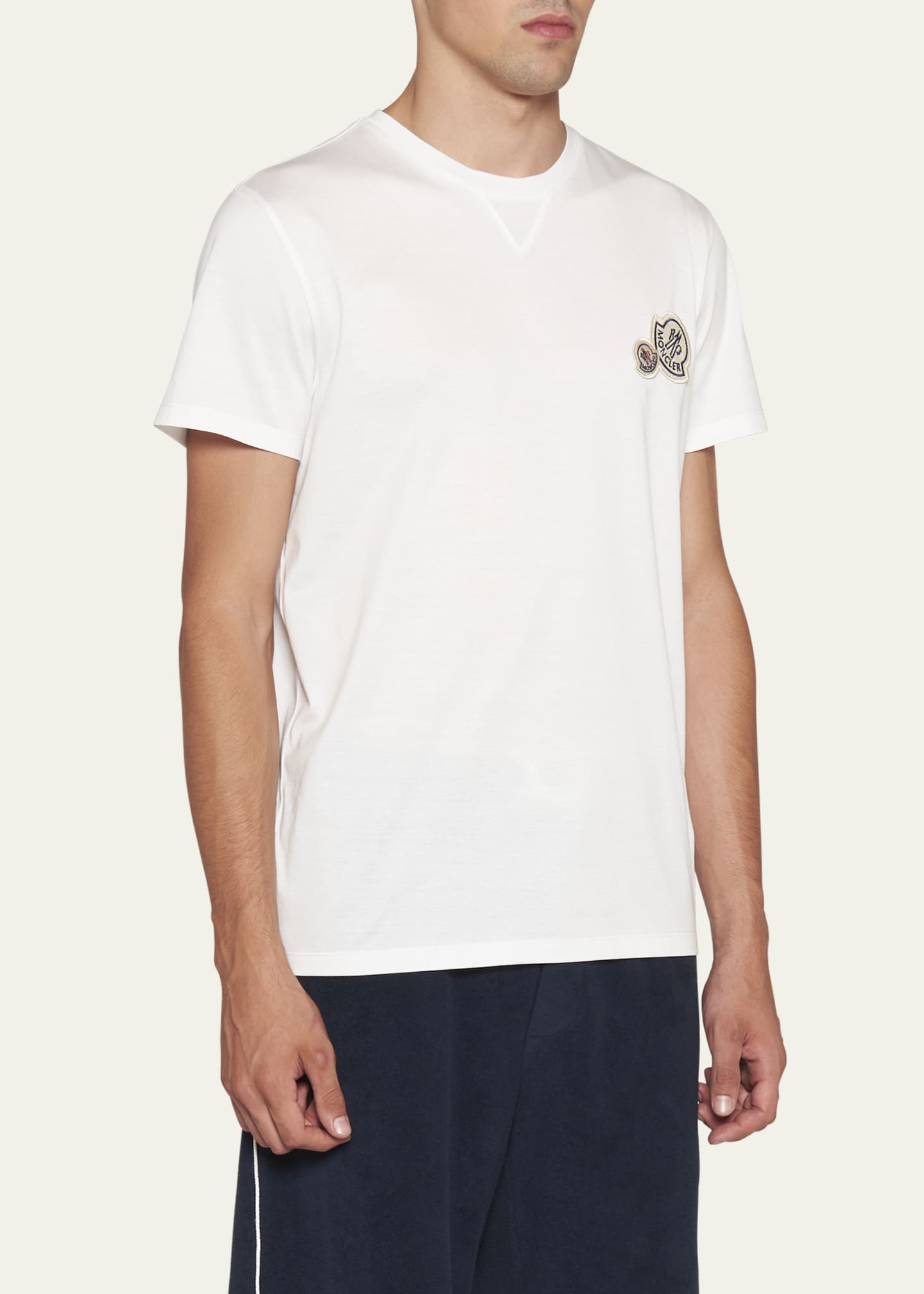 Moncler Men's Logo-Neck T-Shirt - Bergdorf Goodman