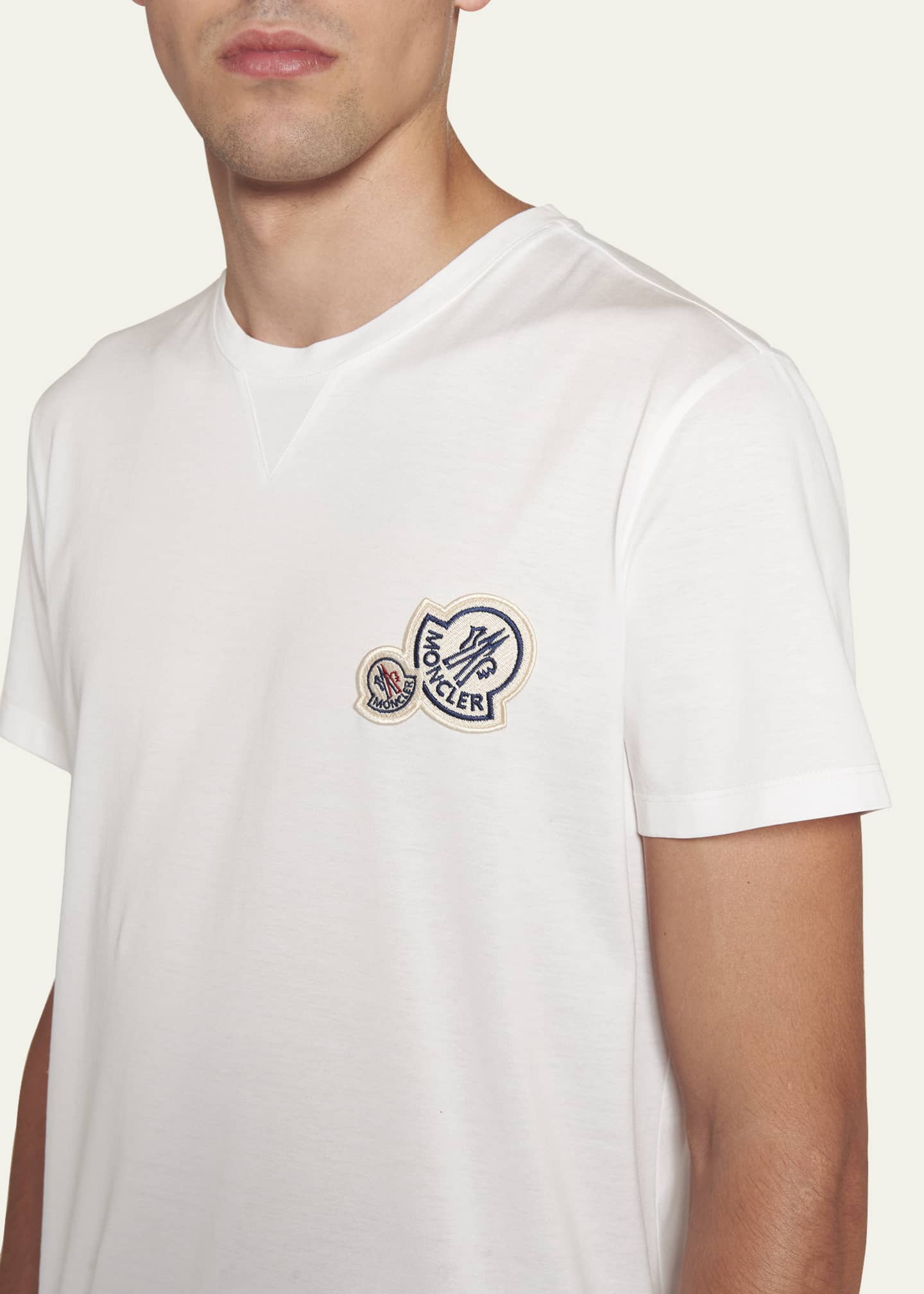 Moncler Men's Logo-Neck T-Shirt - Bergdorf Goodman
