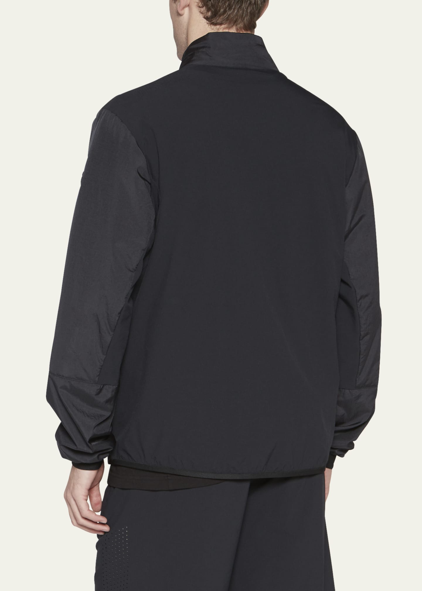 Moncler Men's Farret Nylon Mock-Neck Jacket Image 3 of 5
