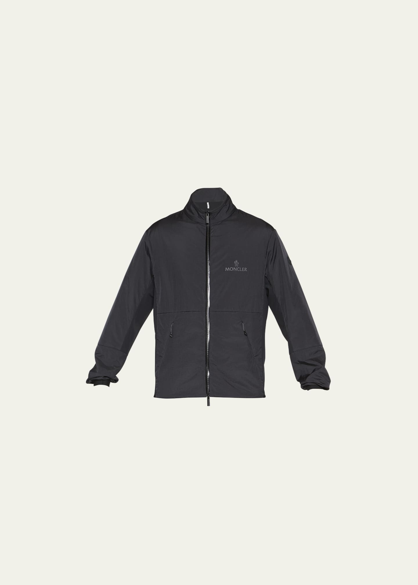 Moncler Men's Farret Nylon Mock-Neck Jacket Image 1 of 5