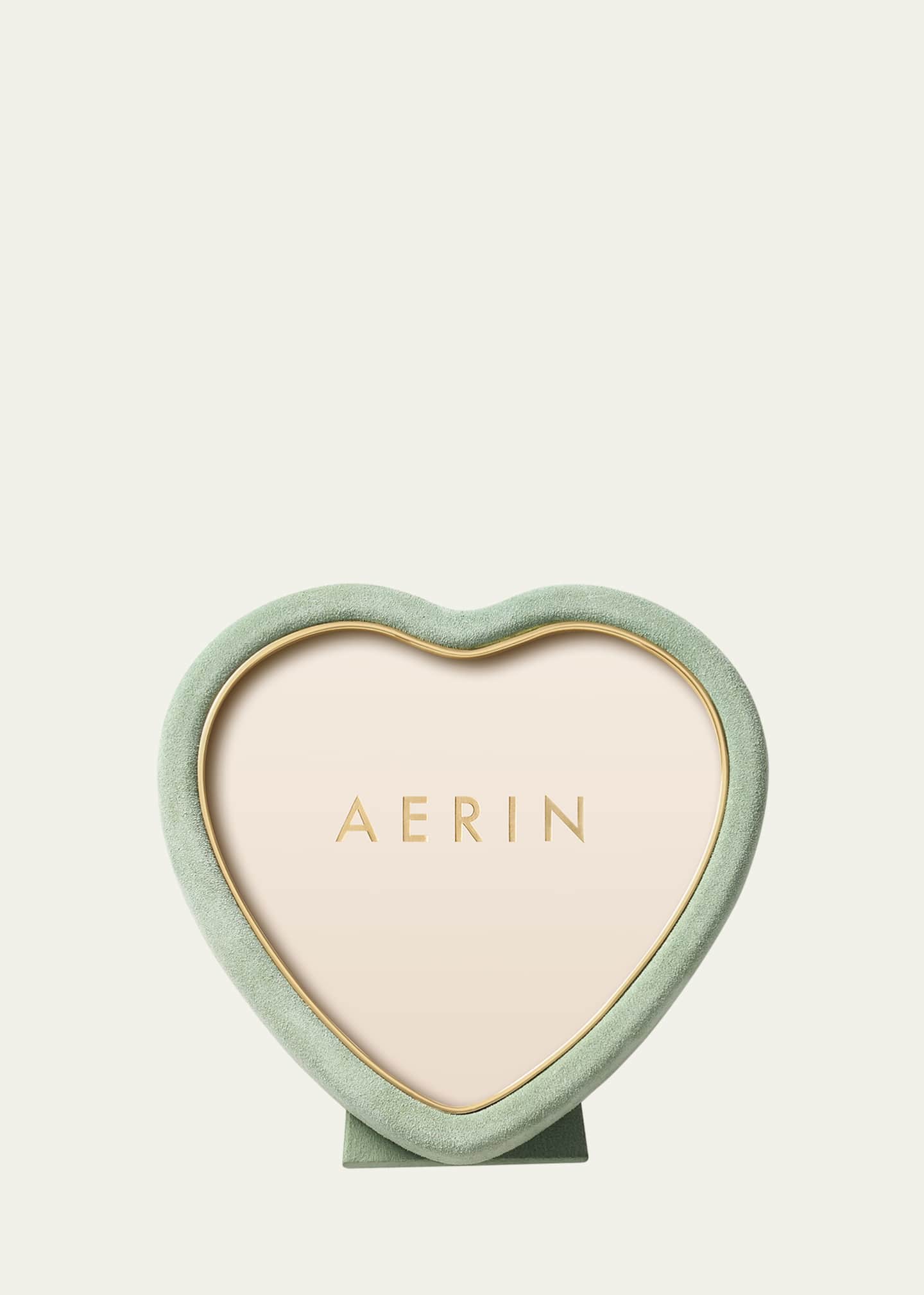 AERIN Valentina Suede Heart Frame Bergdorf Goodman