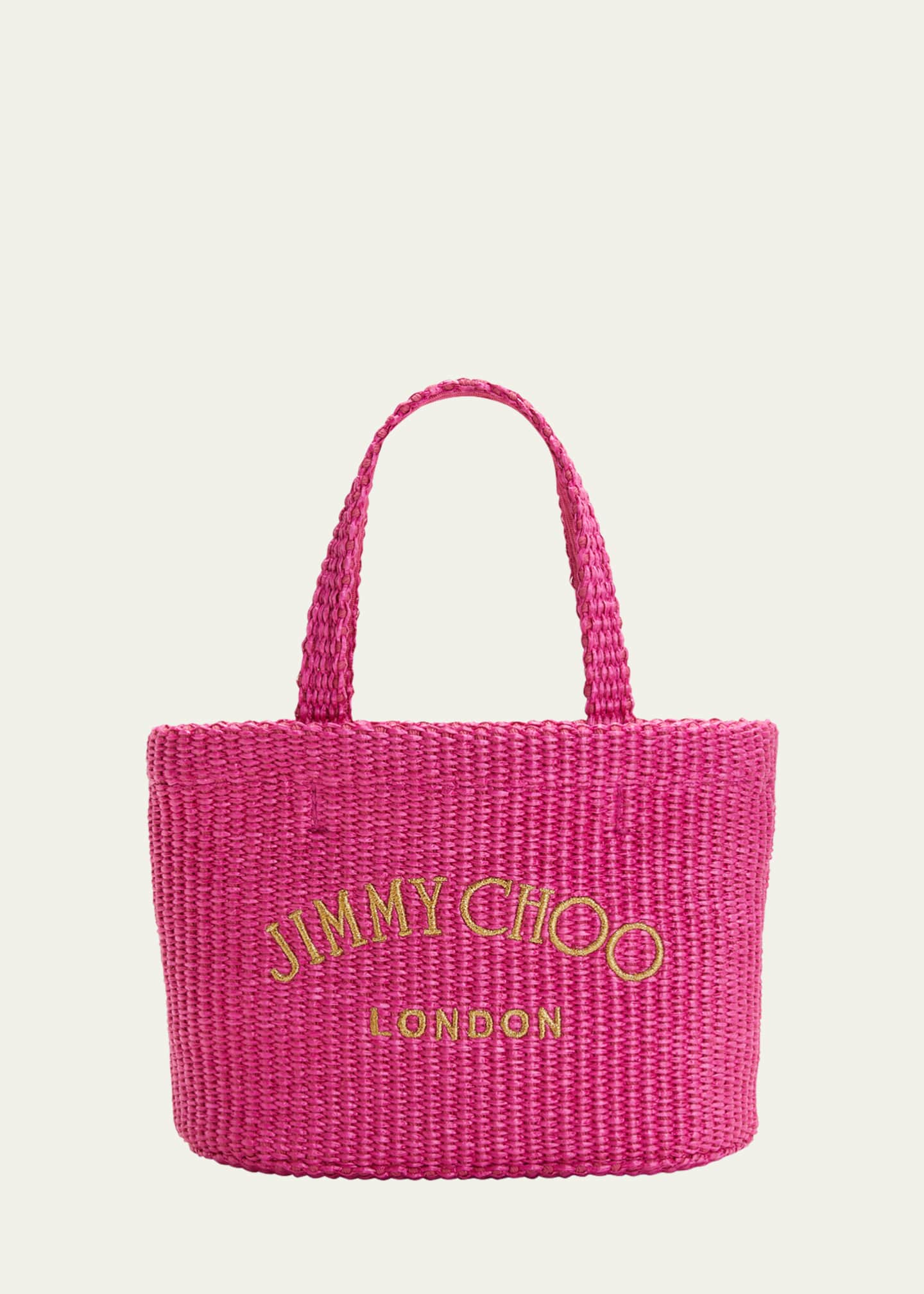 Jimmy Choo Mini Beach Logo East-West Tote Bag