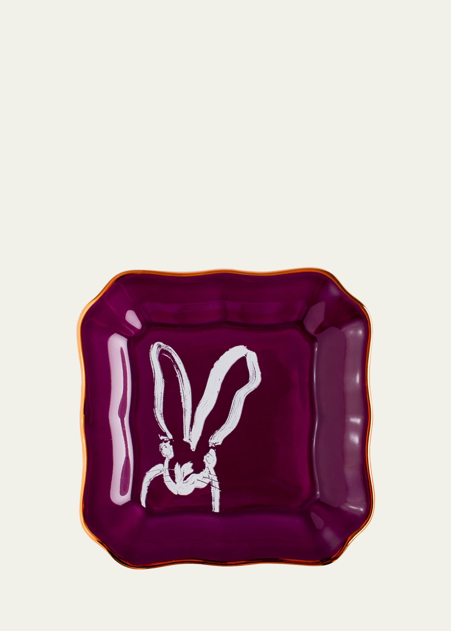 Hunt Slonem Aubergine Portrait Plate Image 1 of 2
