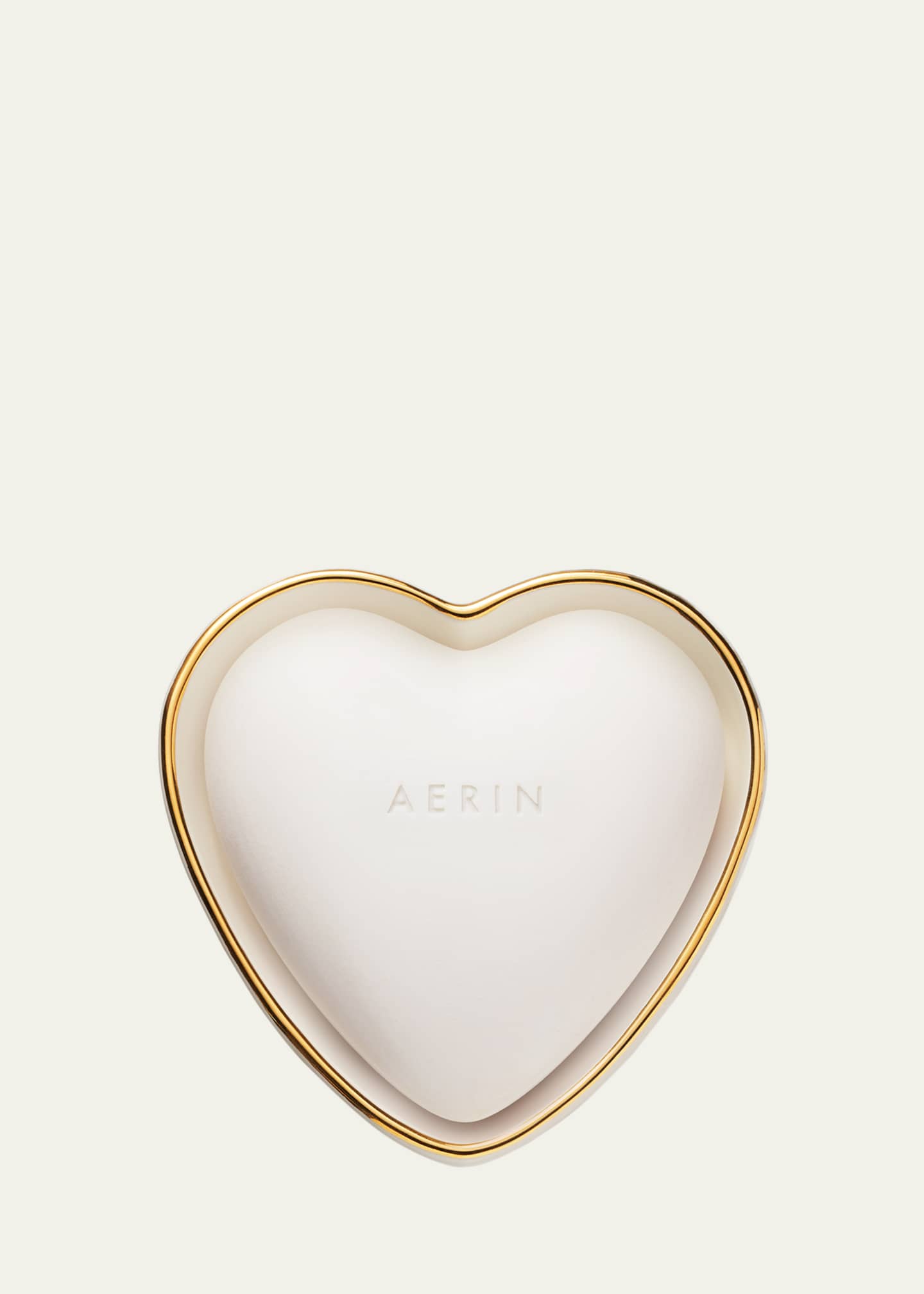 AERIN Ribbed 24K-Gold Rim Heart Dish Image 2 of 4
