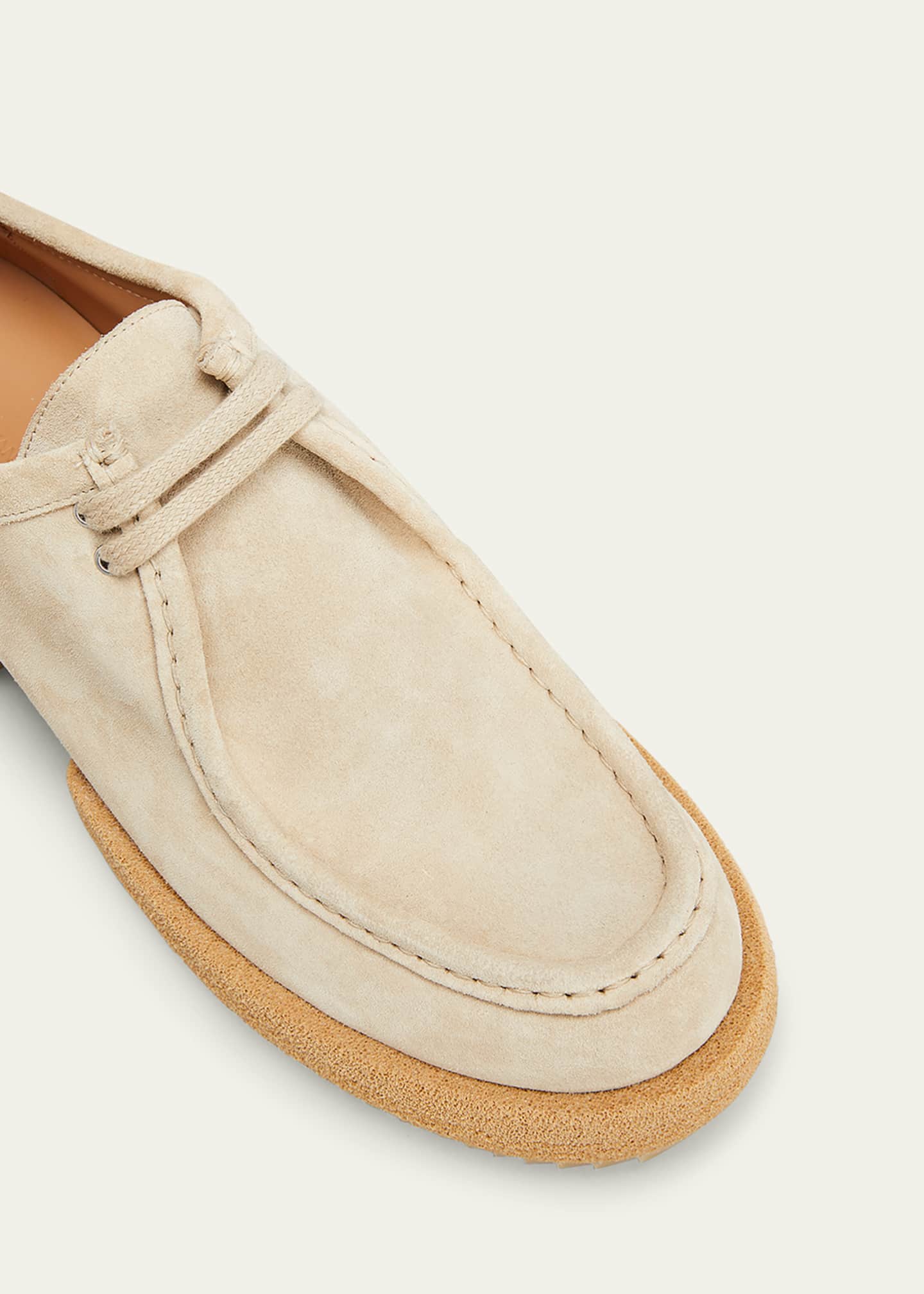 Dries Van Noten Men's Crepe Sole Suede Derby Shoes Bergdorf Goodman