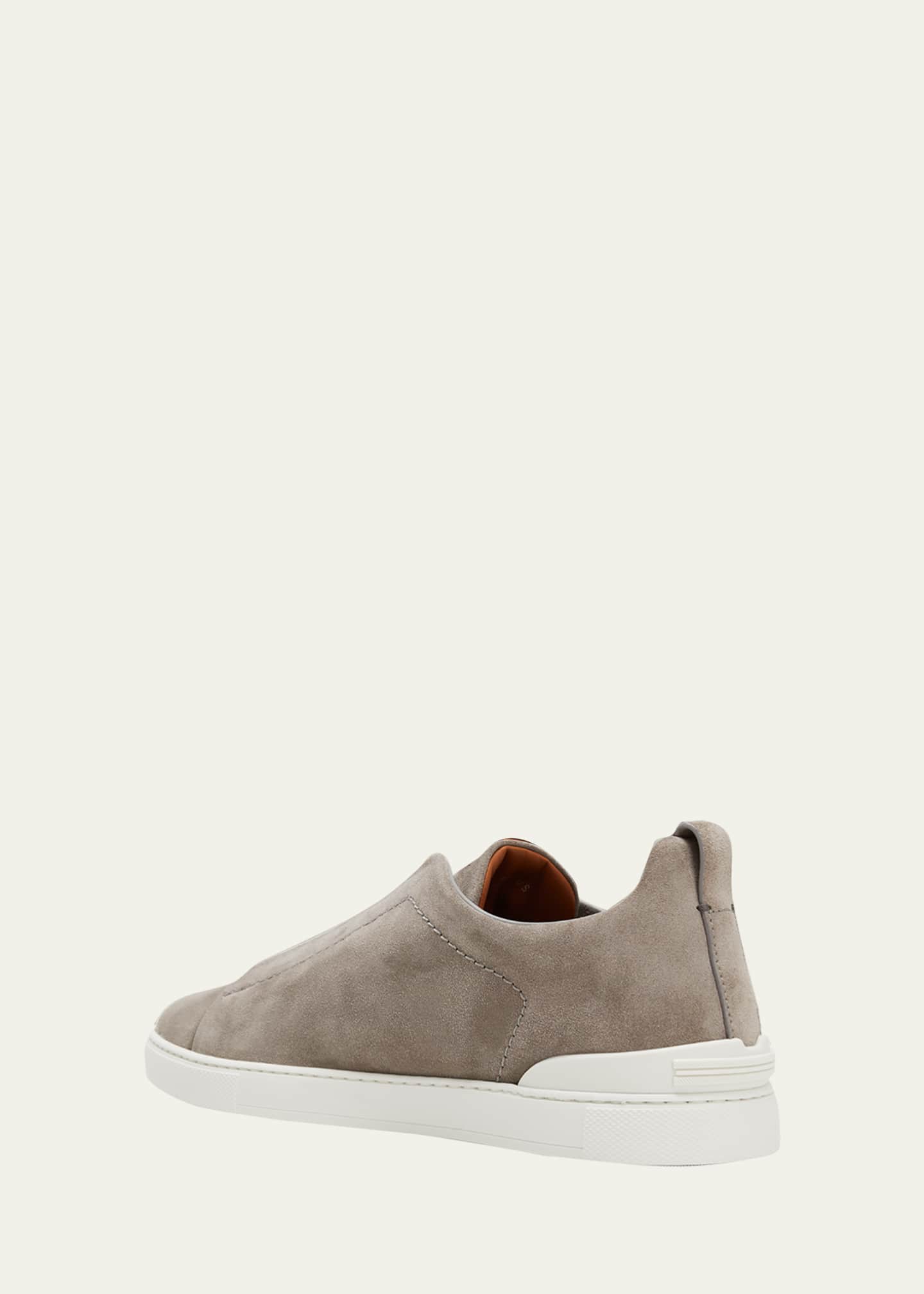ZEGNA Men's Triple Stitch™ Slip-On Suede Low-Top Sneakers Image 4 of 5