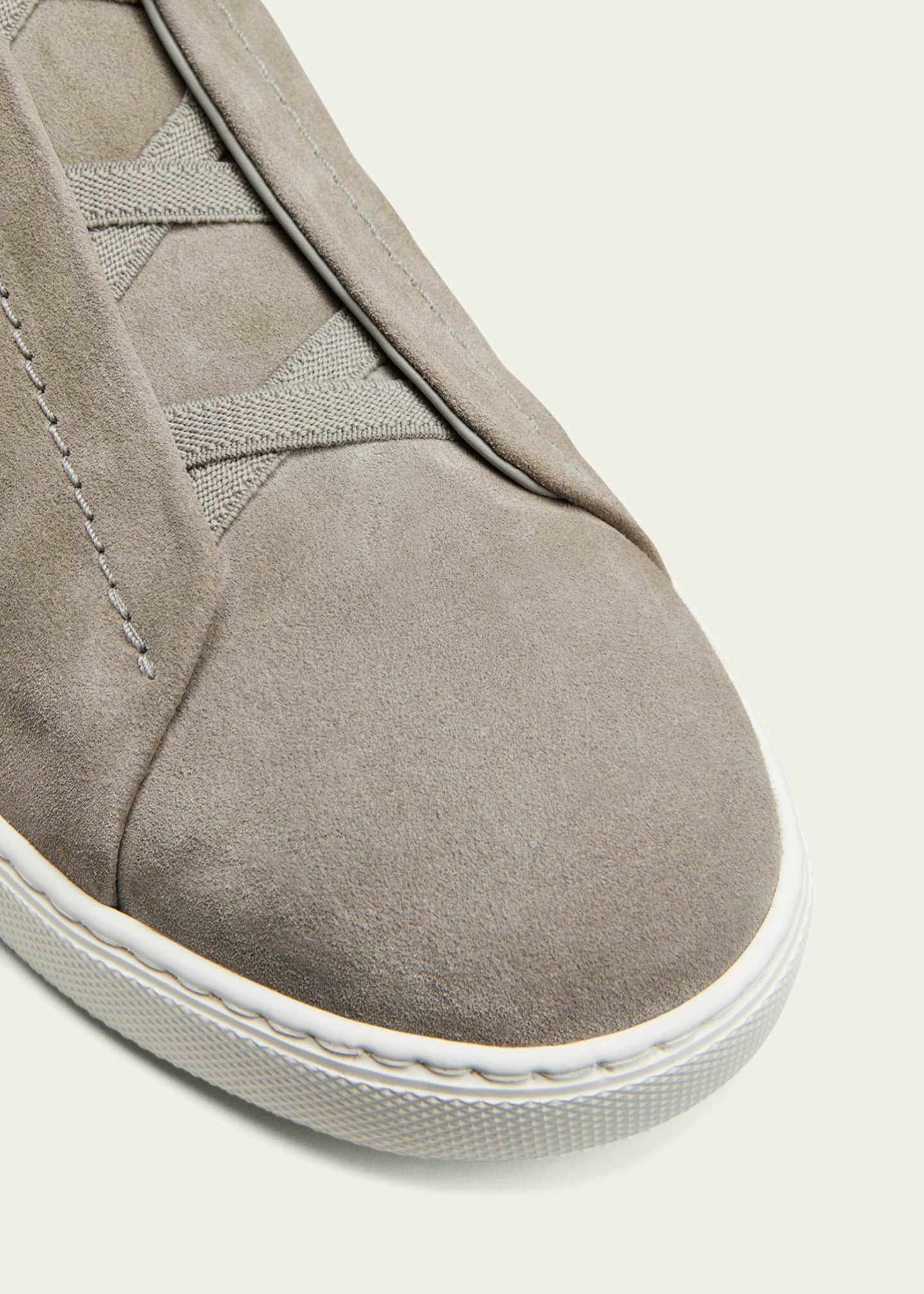ZEGNA Men's Triple Stitch™ Slip-On Suede Low-Top Sneakers Image 5 of 5