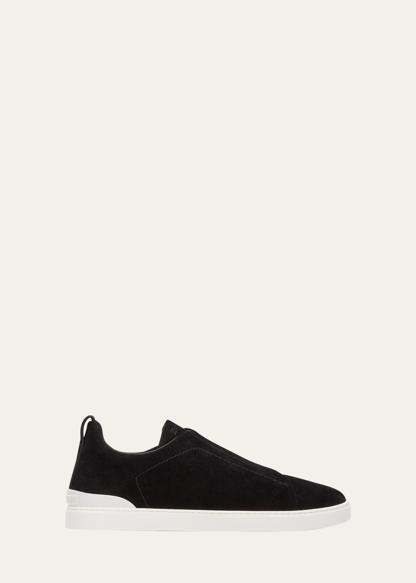 ZEGNA Men's Triple Stitch Suede Sneakers Image 1 of 8