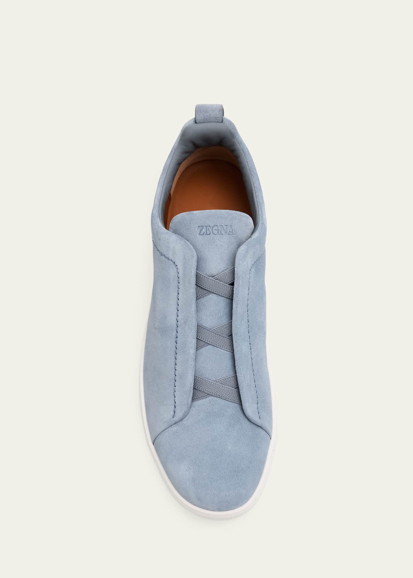ZEGNA Men's Triple Stitch Suede Sneakers - Bergdorf Goodman