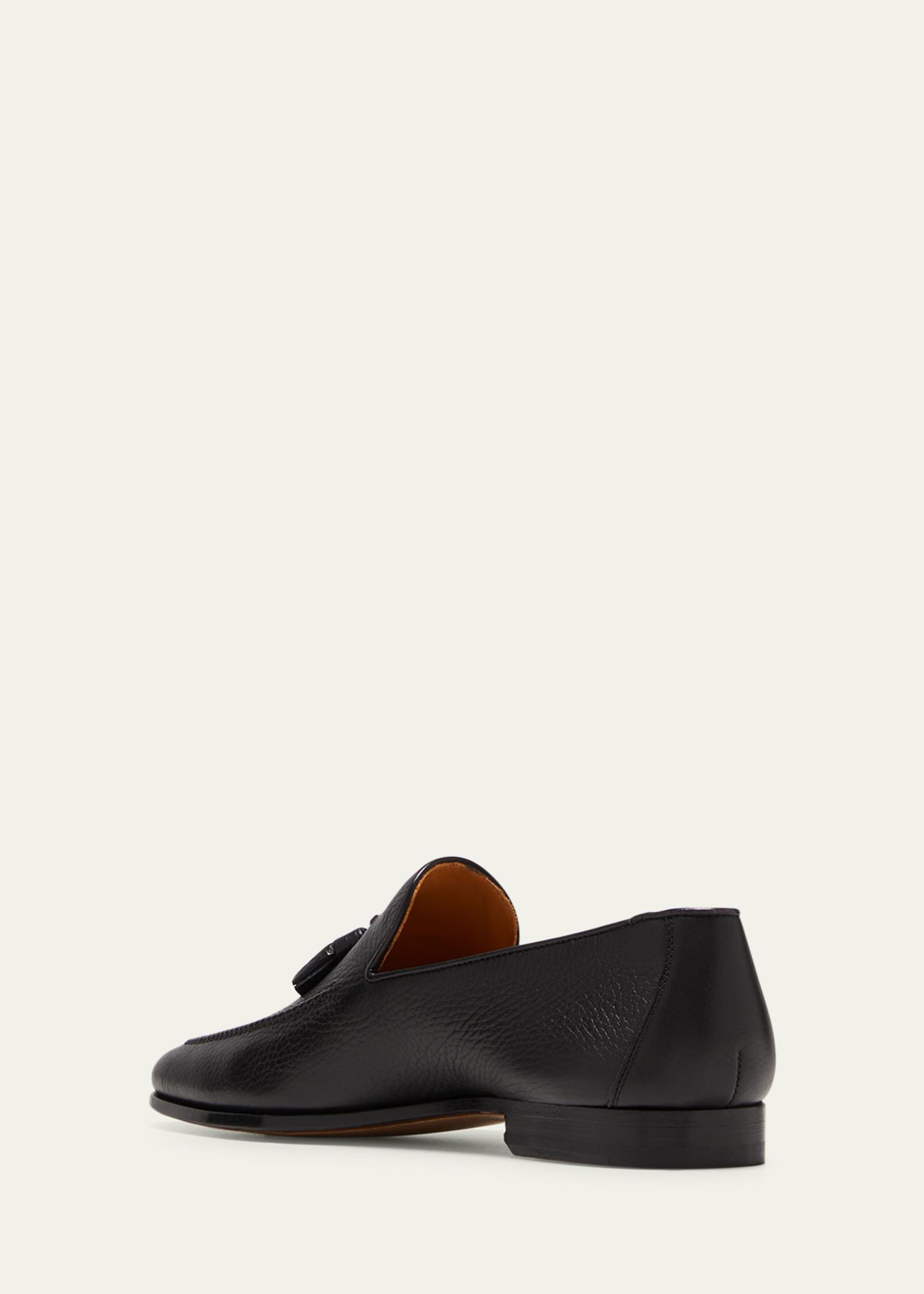 Magnanni Black and Beige Woven Tassel Slip-On Loafers MAGNANNI | Spring Spotlight: Seneca II in Brown A classic  main image 4