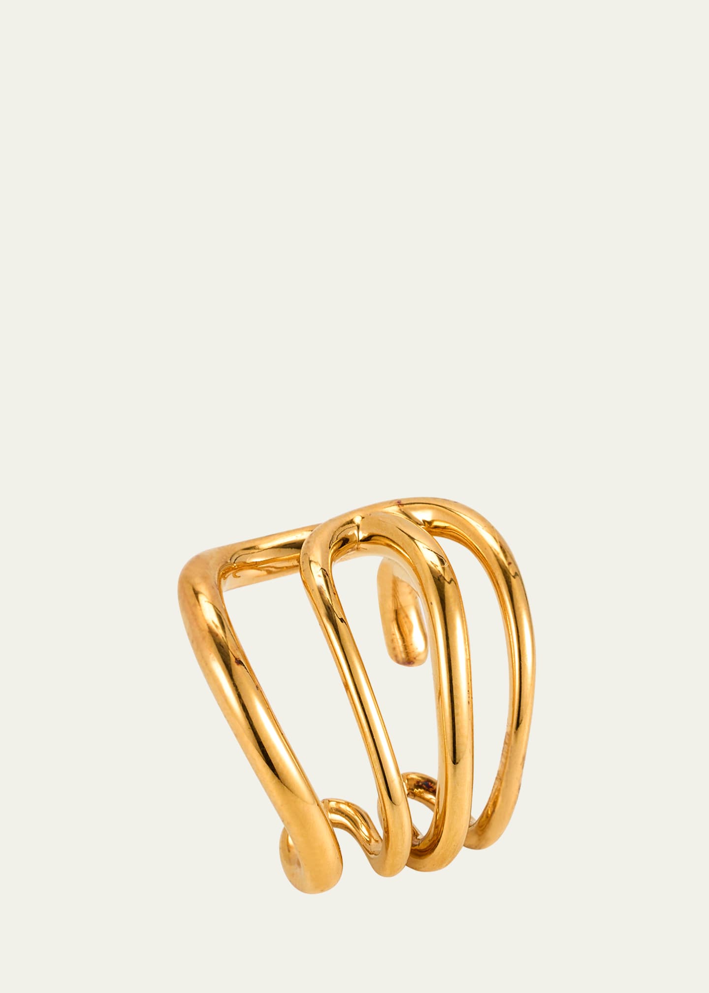 Charlotte Chesnais Daisy Ear Cuff in Yellow Gold Vermeil, Single