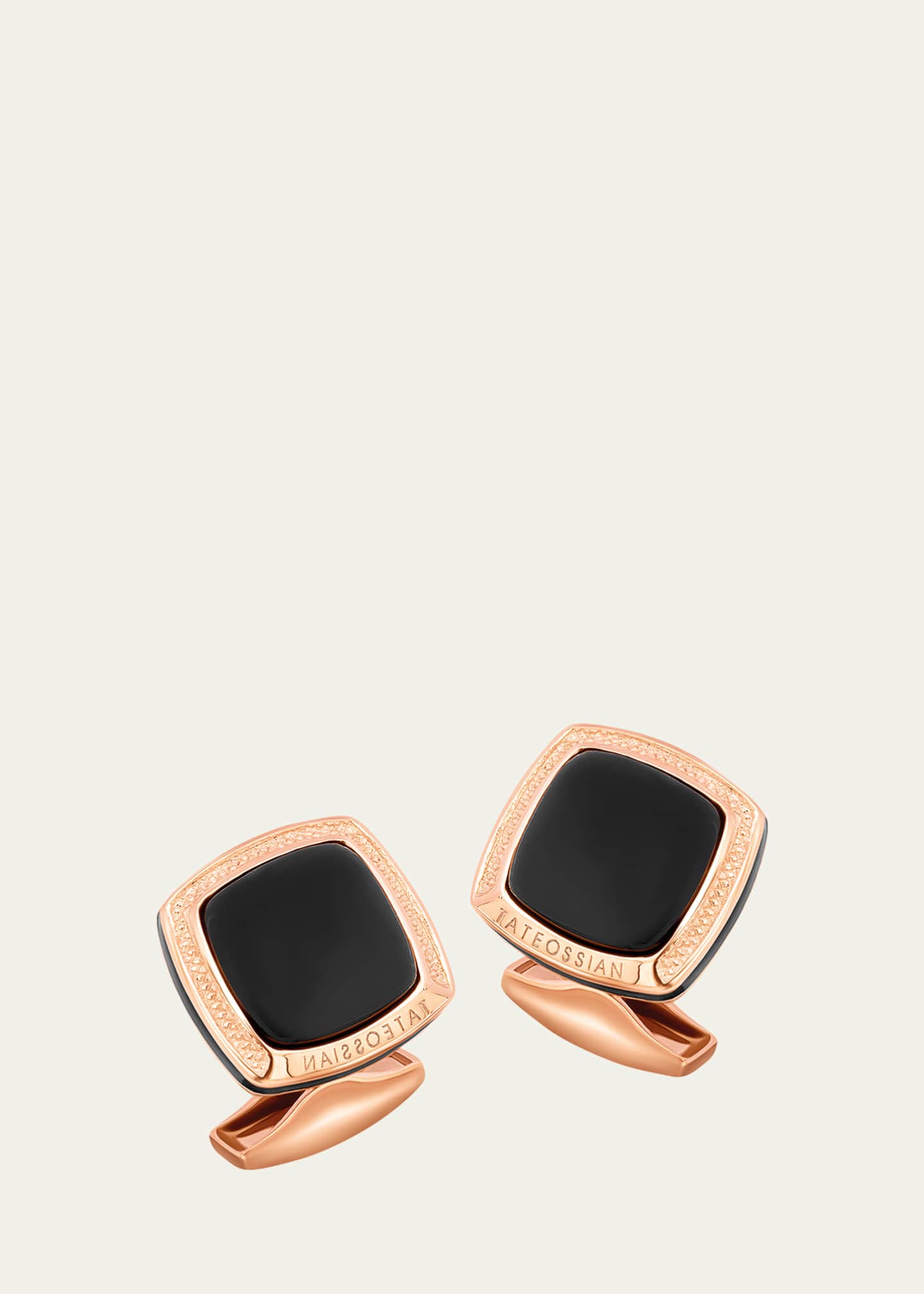 Tateossian Men's Black Onyx Cushion Cufflinks Image 1 of 3