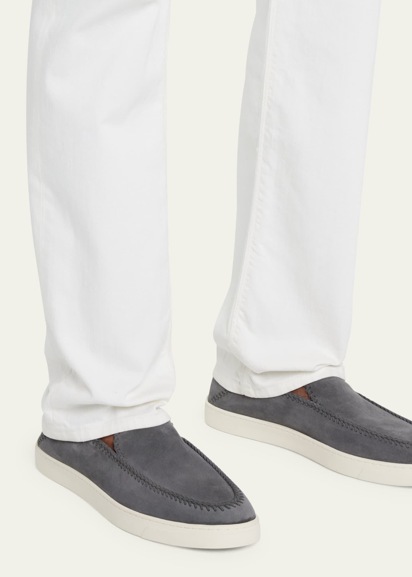 Giorgio Armani Men's Suede Slip-On Sneakers Image 2 of 5