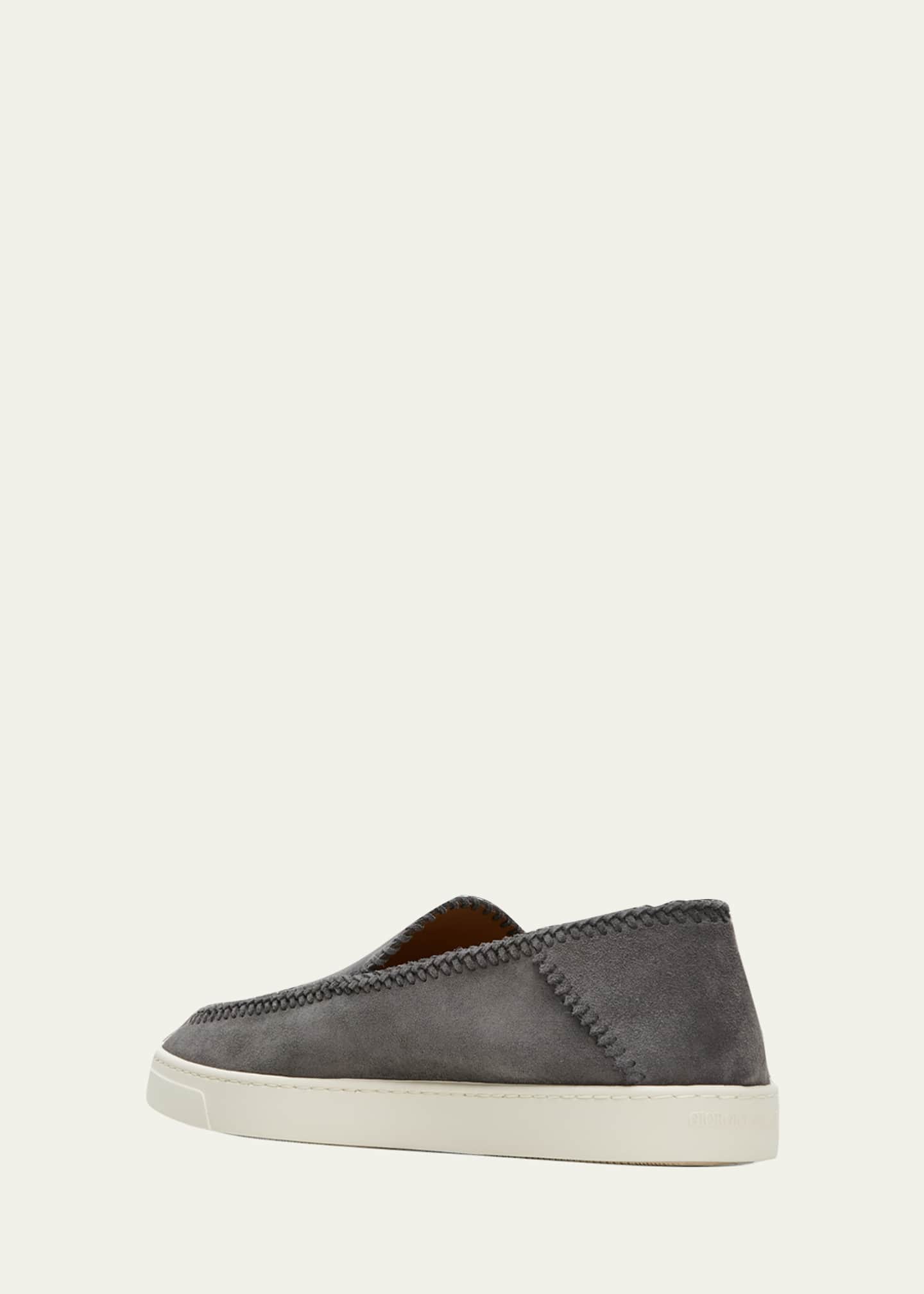 Giorgio Armani Men's Suede Slip-On Sneakers Image 4 of 5