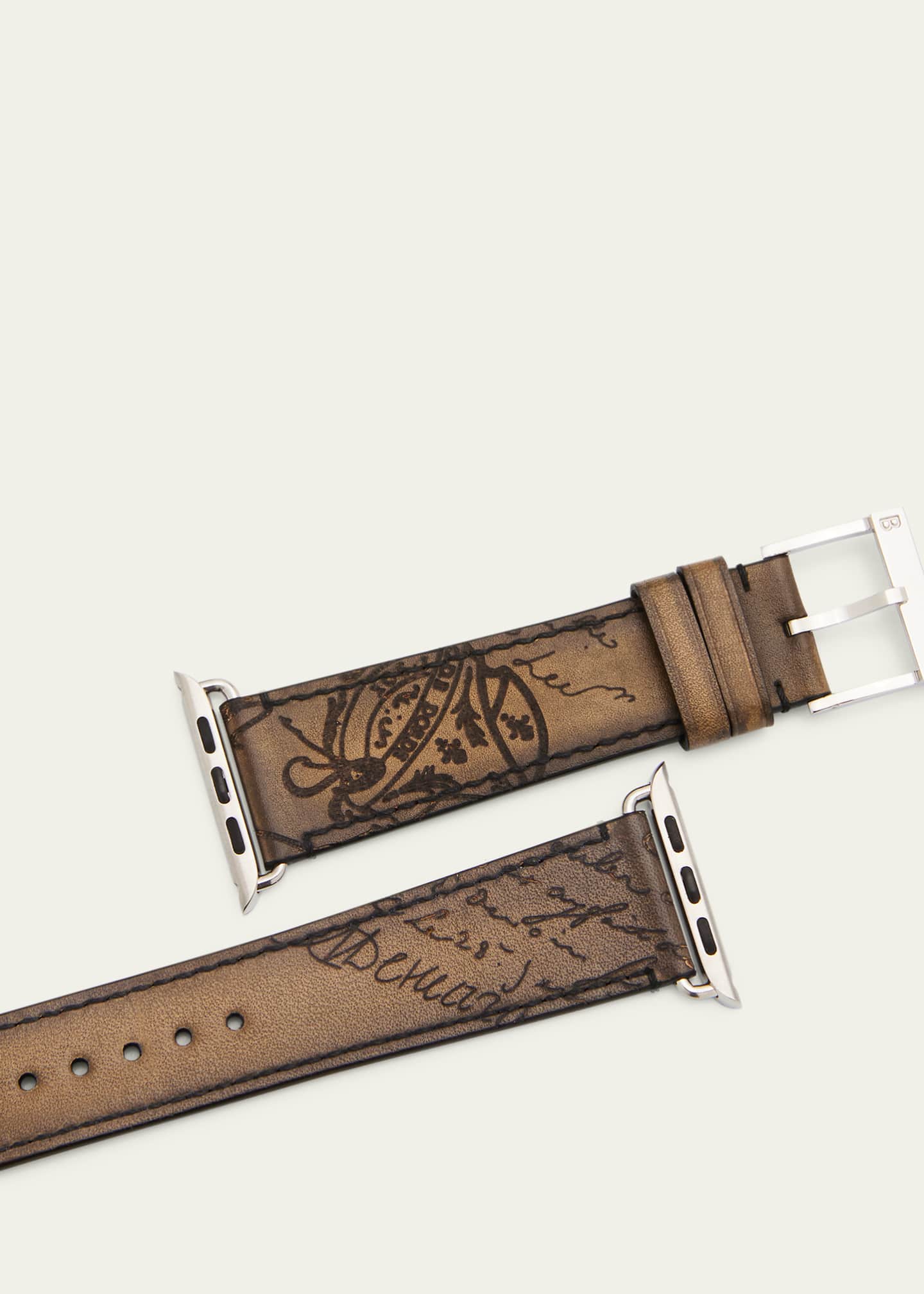 Berluti Men's Apple Watch Scritto Leather Bracelet - Bergdorf Goodman