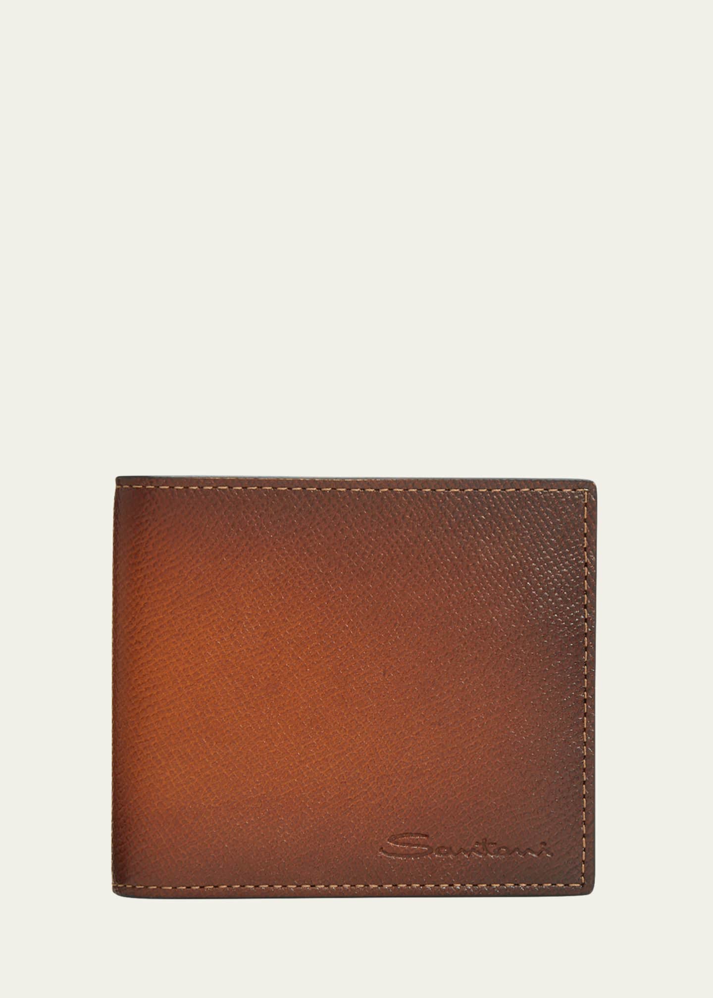 Santoni Men s Saffiano Leather Bifold Wallet Bergdorf Goodman