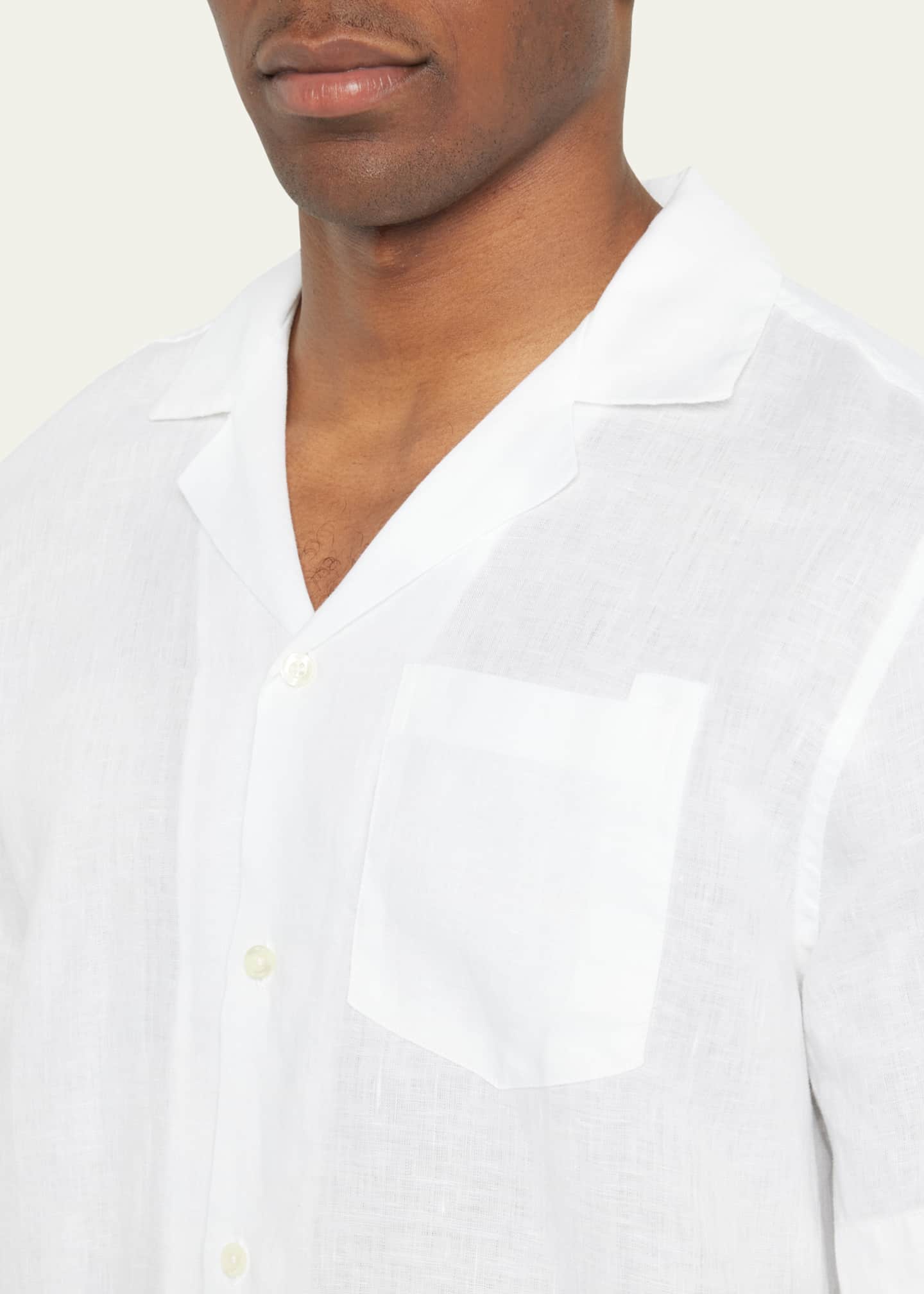 Frescobol Carioca Men's Angelo Linen Camp Shirt Bergdorf Goodman