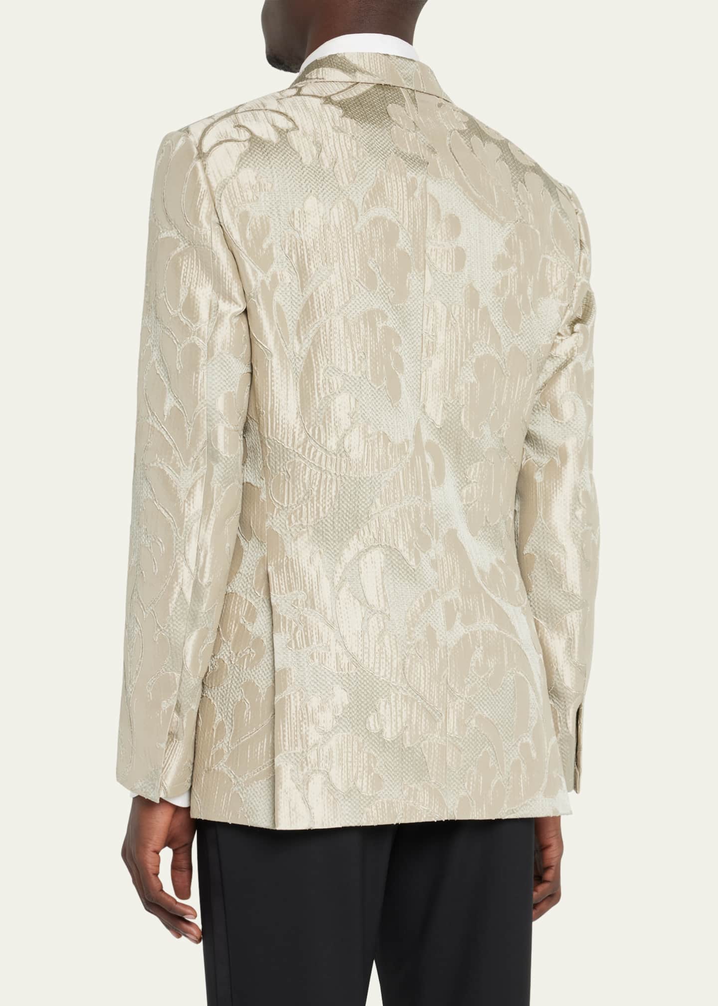 Brioni Men's Floral Jacquard Dinner Jacket Image 3 of 5