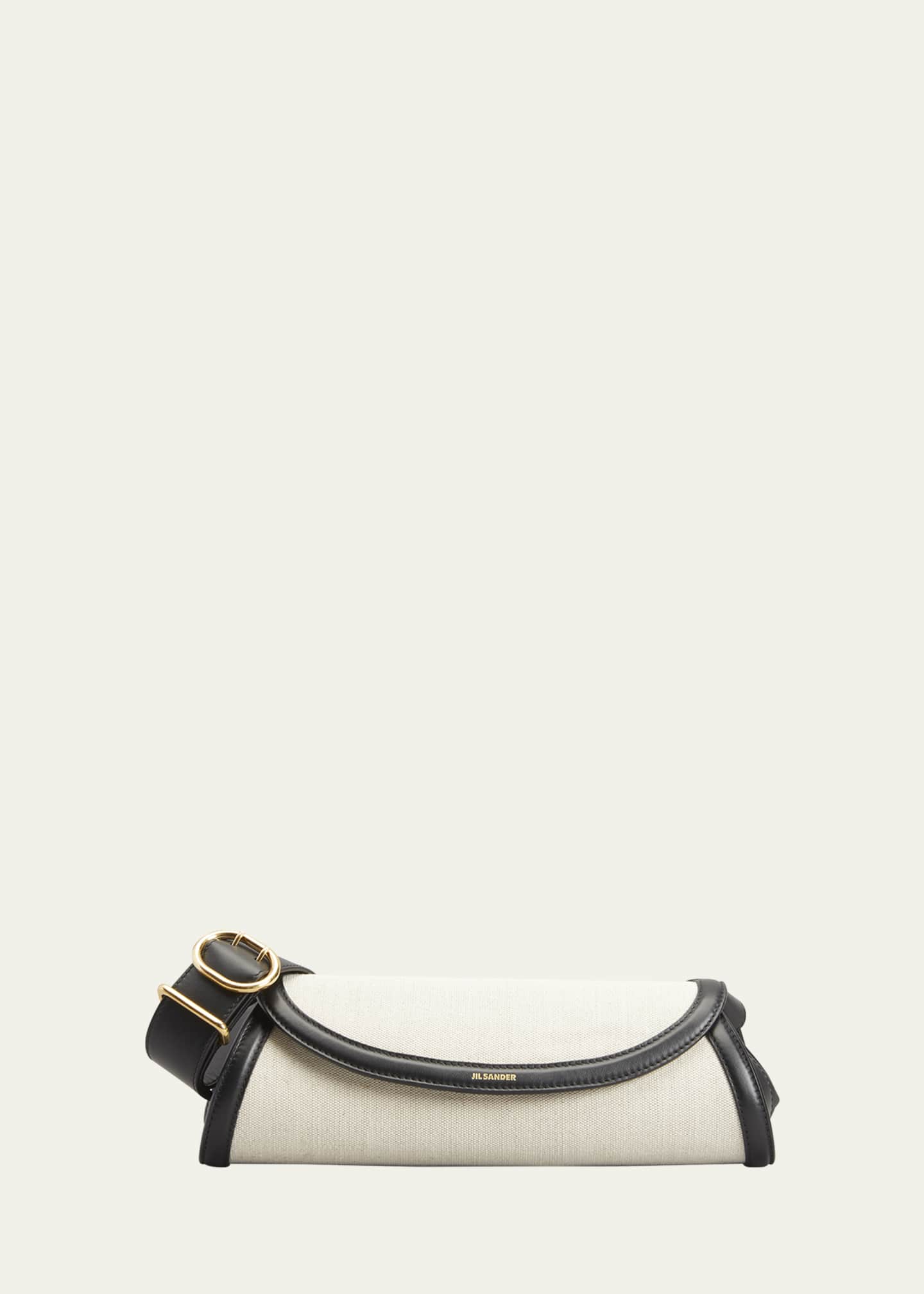 Jil Sander Cannolo Small Canvas Shoulder Bag Bergdorf Goodman