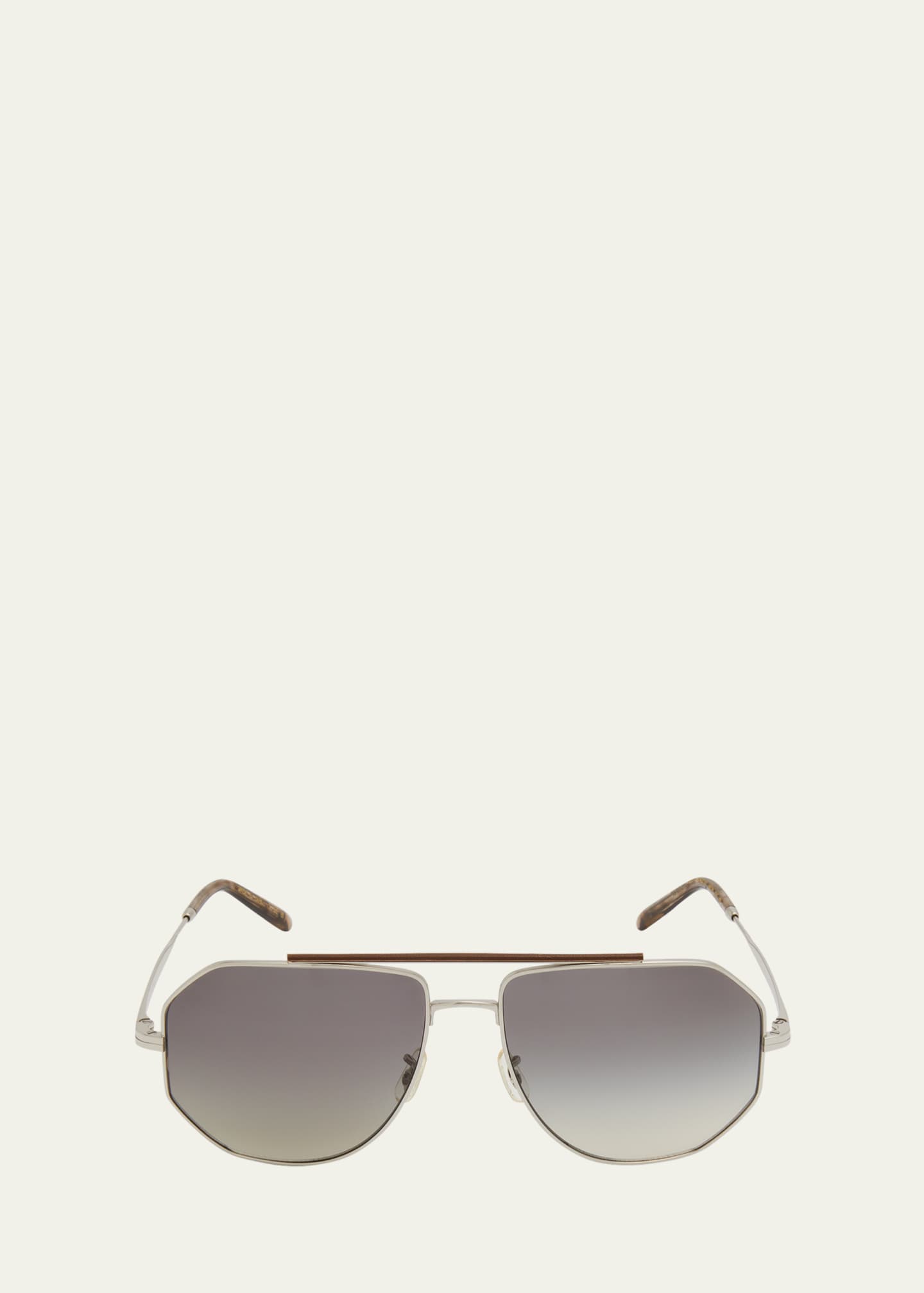 Brunello Cucinelli & Oliver Peoples Titanium Aviator Sunglasses ...