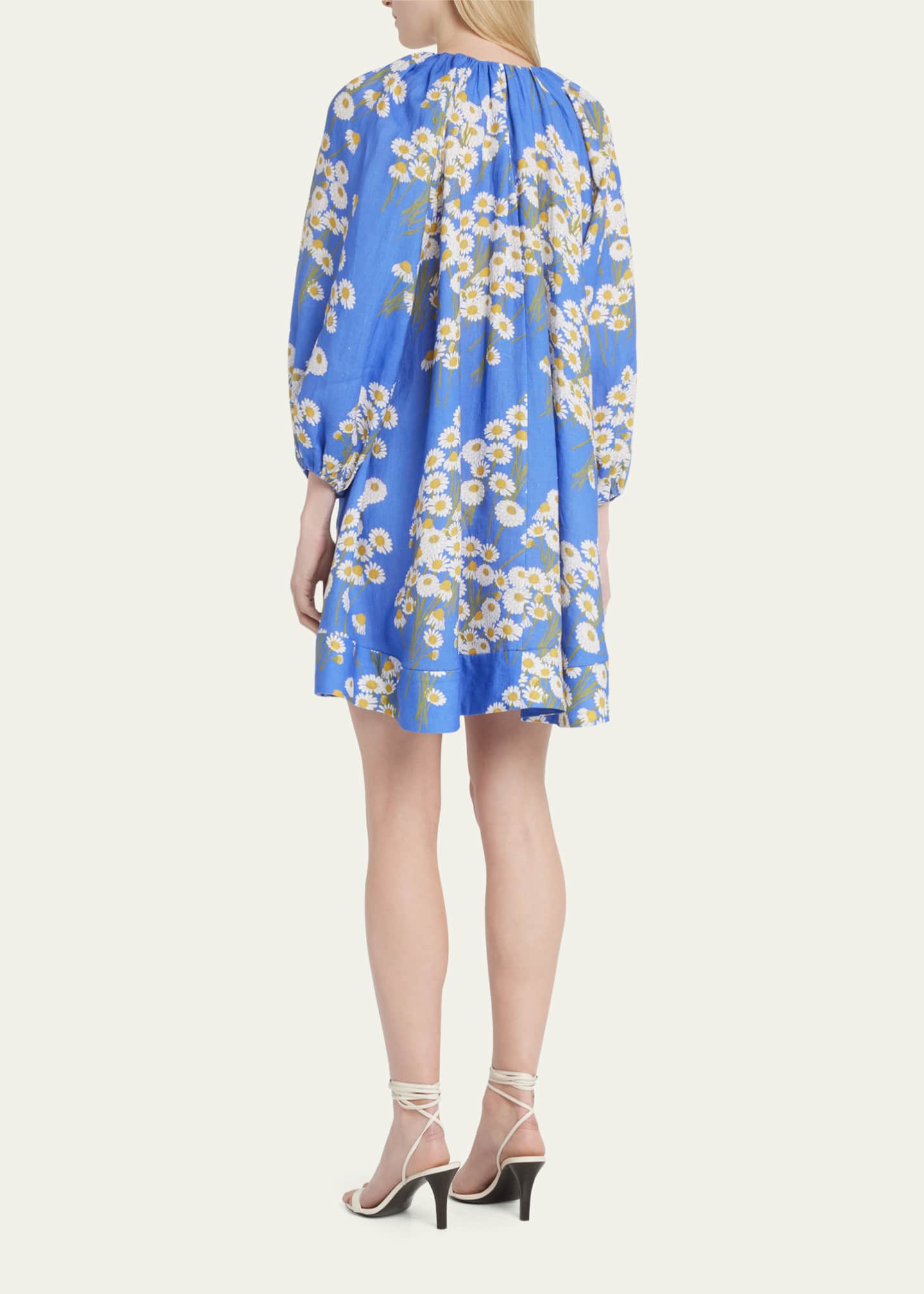 BERNADETTE Georgette Floral Print Short Dress - Bergdorf Goodman