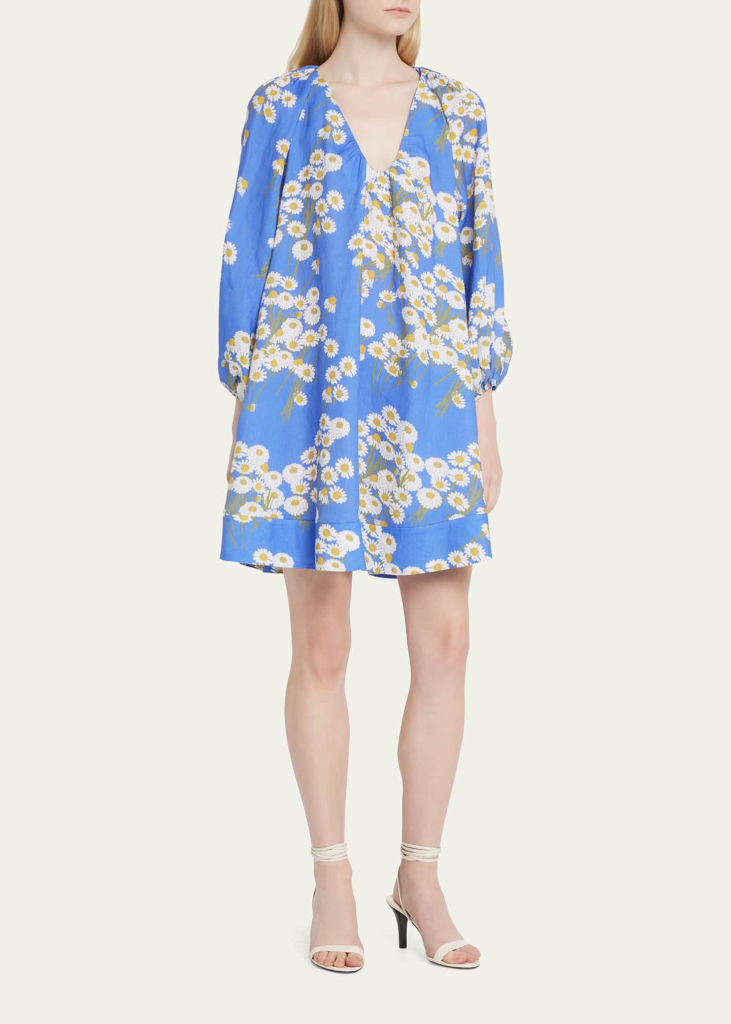 BERNADETTE Floral Print Short Dress Bergdorf Goodman