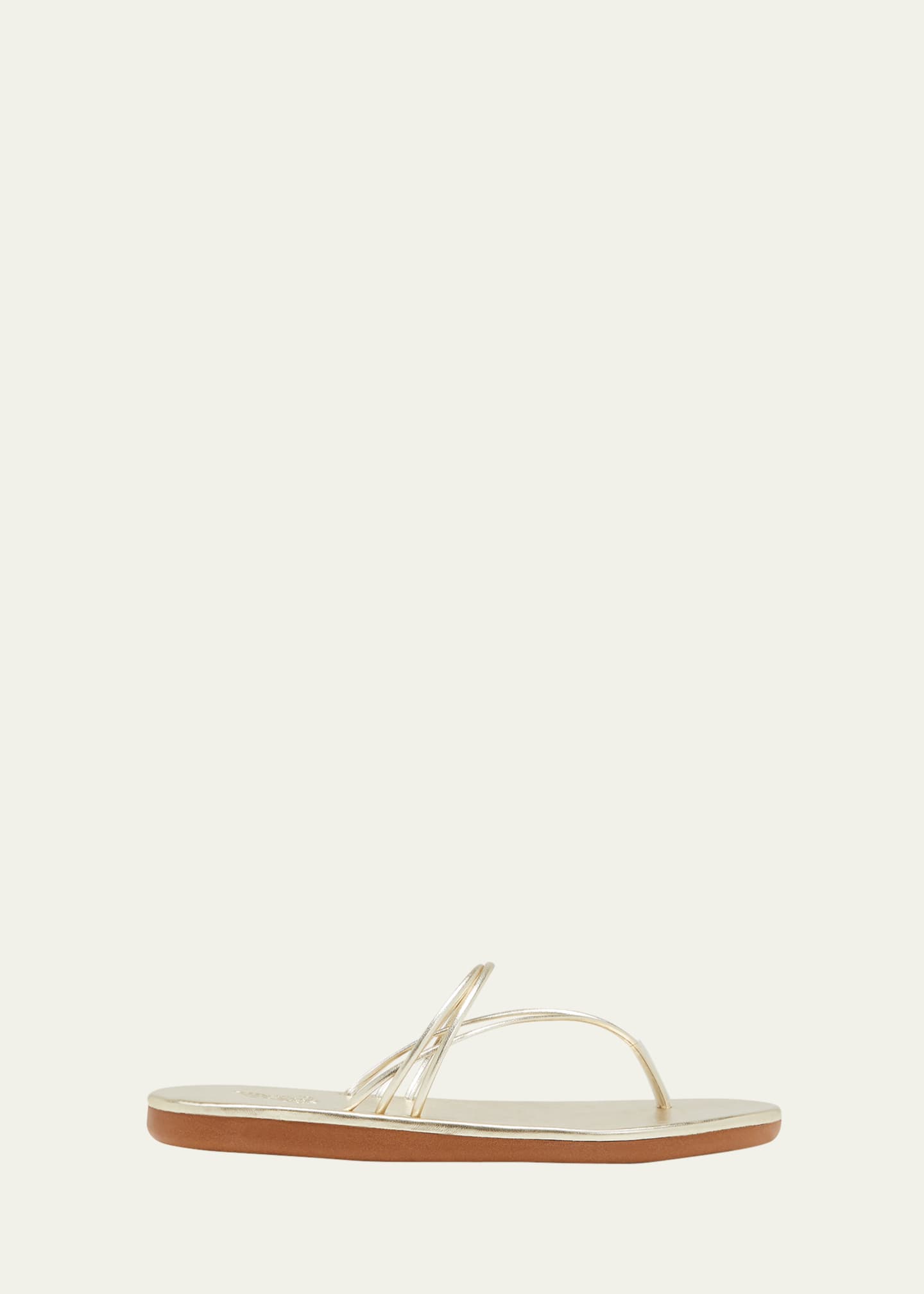 Metallic thong sandals shop