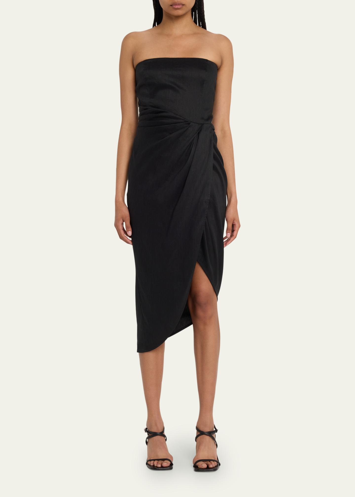 Gauge 81 Lica Strapless Linen Midi Dress - Bergdorf Goodman