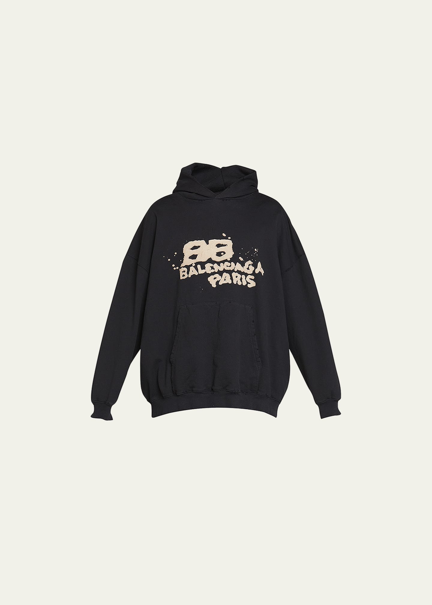 Balenciaga Men s Dirty BB Paris Icon Hoodie Bergdorf Goodman
