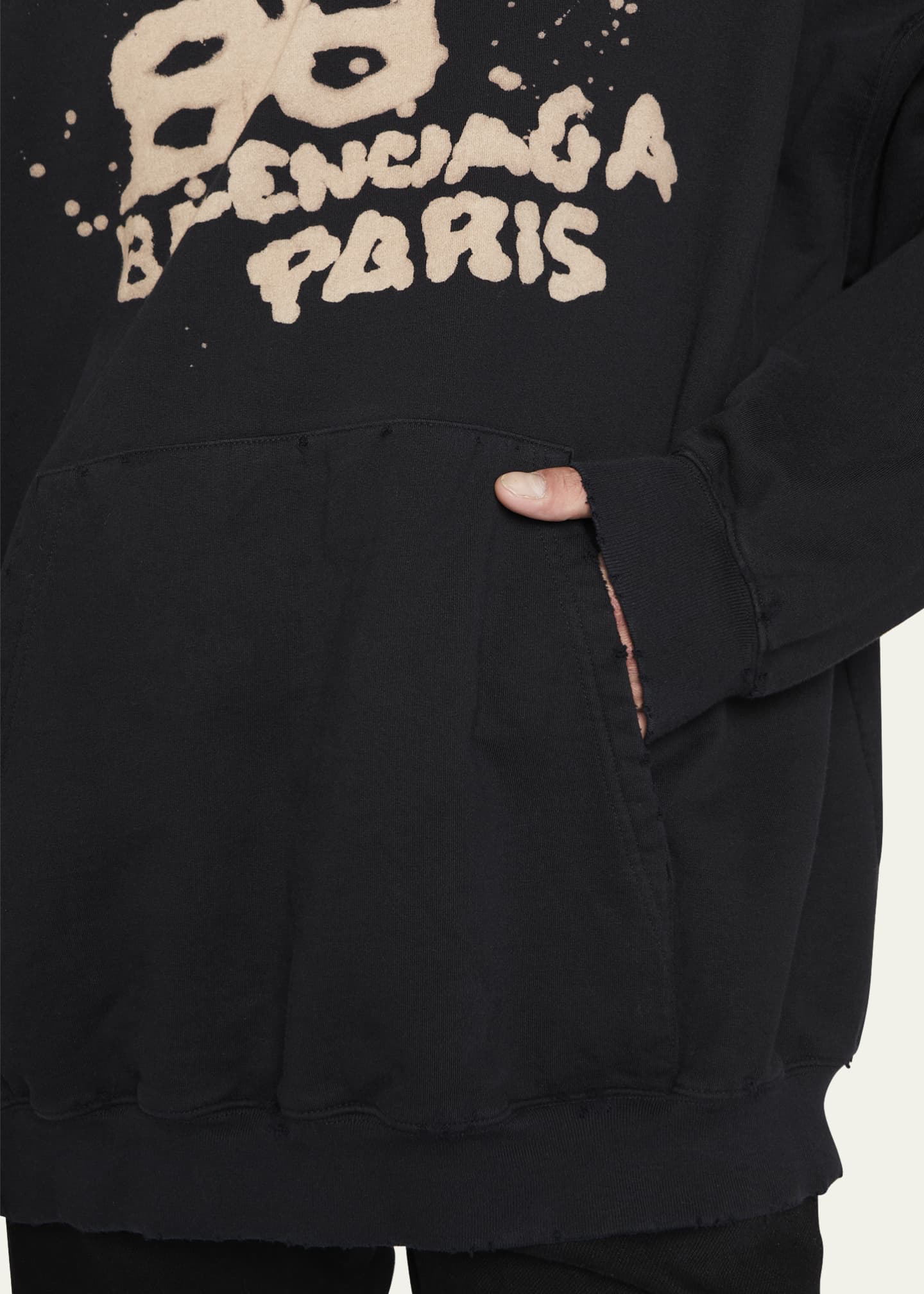 Balenciaga bb hoodie black shop