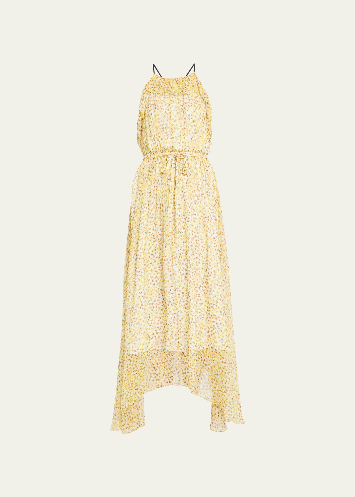 Jason Wu Crinkled Floral-Print Chiffon Halter Dress - Bergdorf Goodman