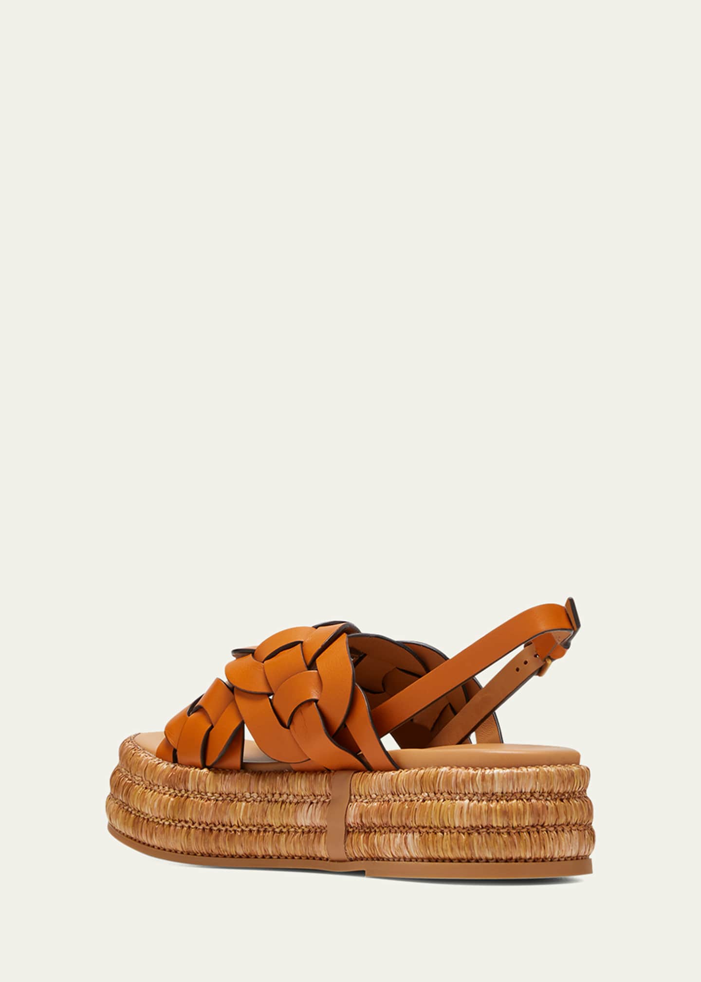 Tod's - Leather Chain Espadrilles Brown –