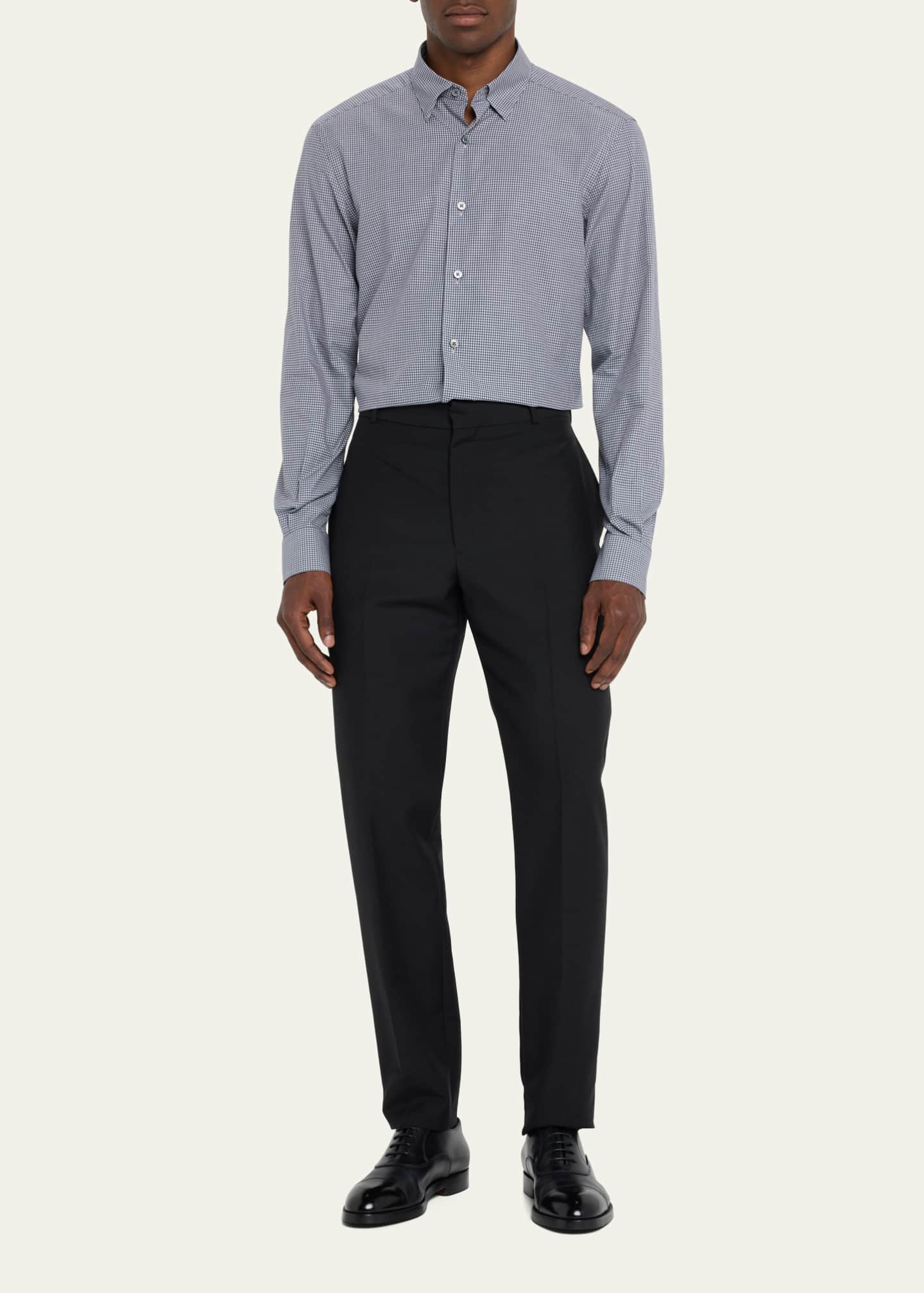 ZEGNA Men's Torino Cap Toe Leather Oxfords Image 3 of 7