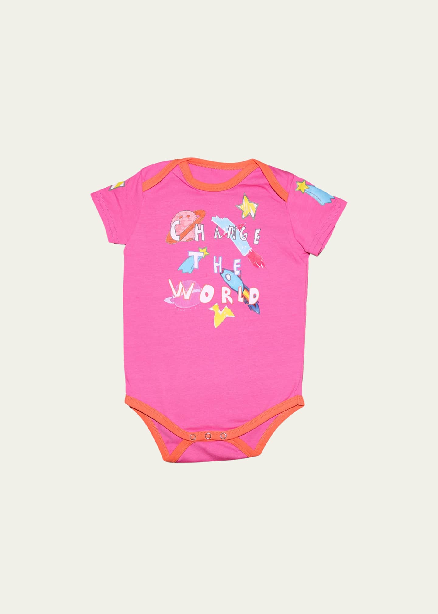 Kids Worldwide Kid's Change The World Original Artwork Bodysuit, Size 6M-10