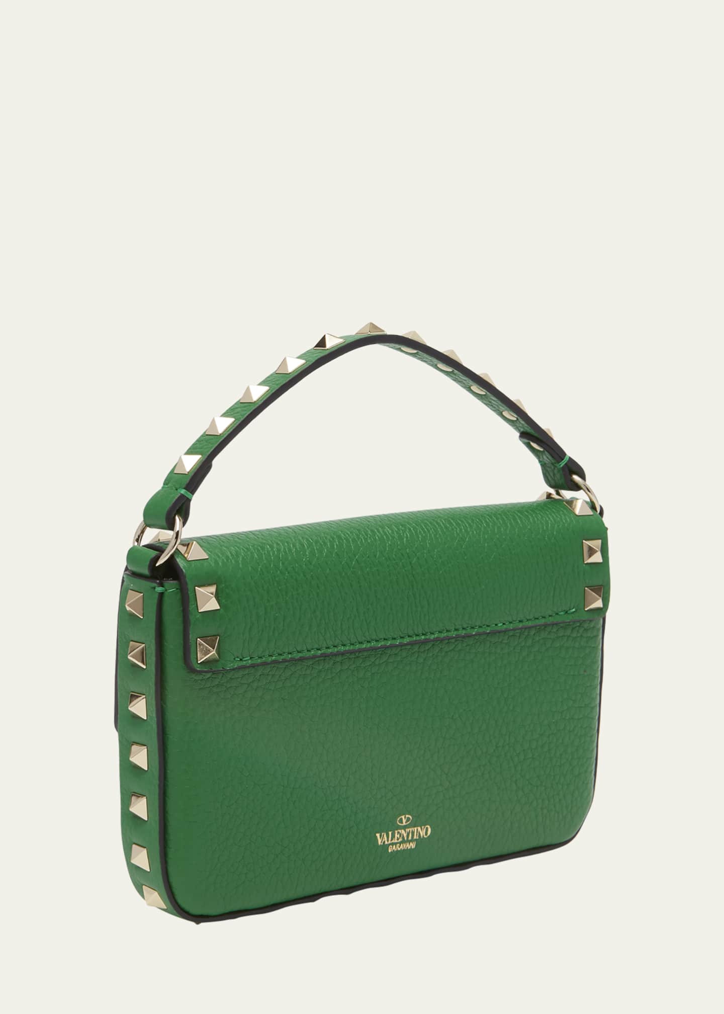 Valentino Rockstud Flap Leather Top-Handle Bag - Bergdorf Goodman