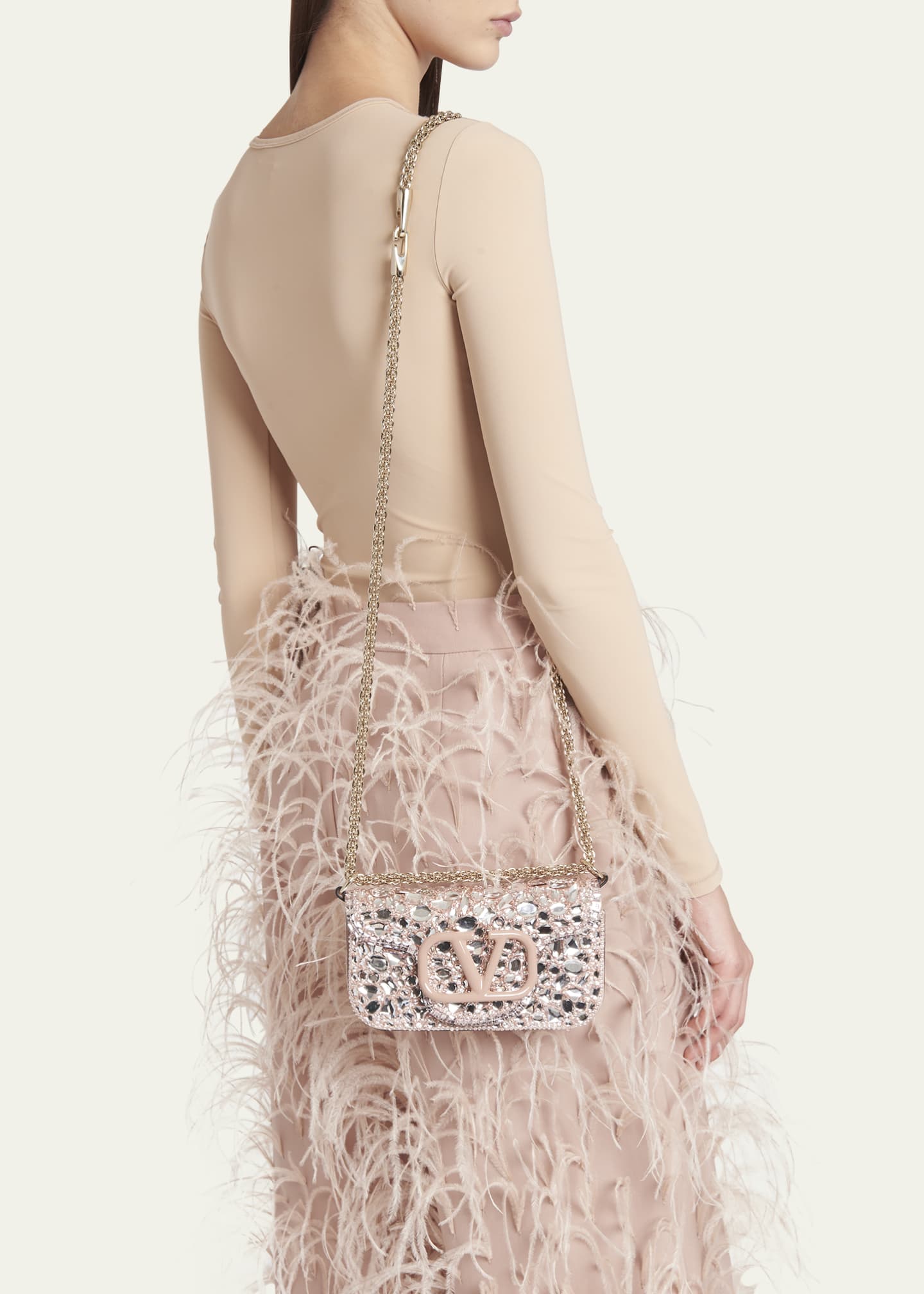 Vlogo Small Loco Crystal Embellished – Keeks Designer Handbags