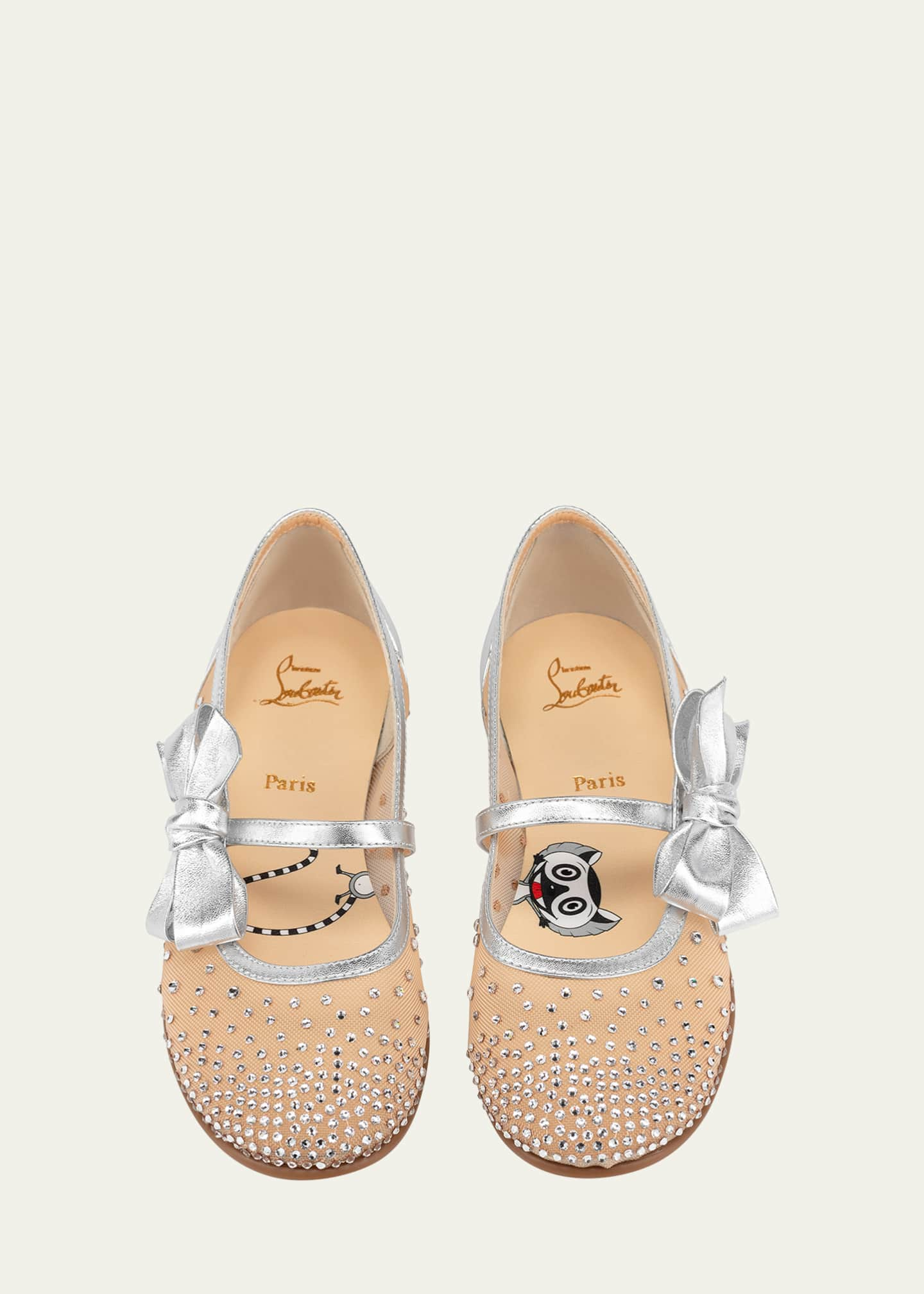 Uoverensstemmelse Stå på ski sværd Christian Louboutin Girl's Melodie Strauss Embellished Ballerina Flats,  Toddlers/Kids - Bergdorf Goodman